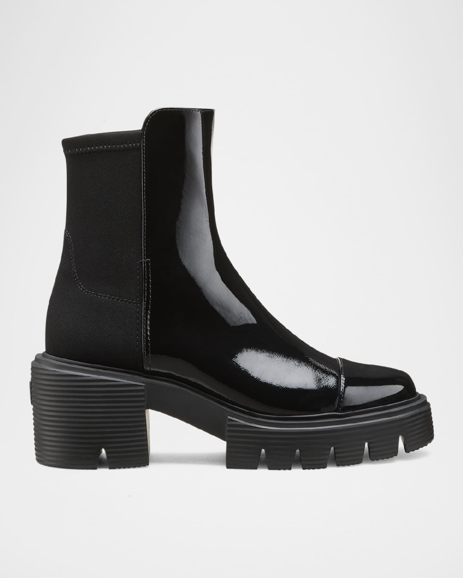 5050 Soho Patent Stretch Ankle Booties