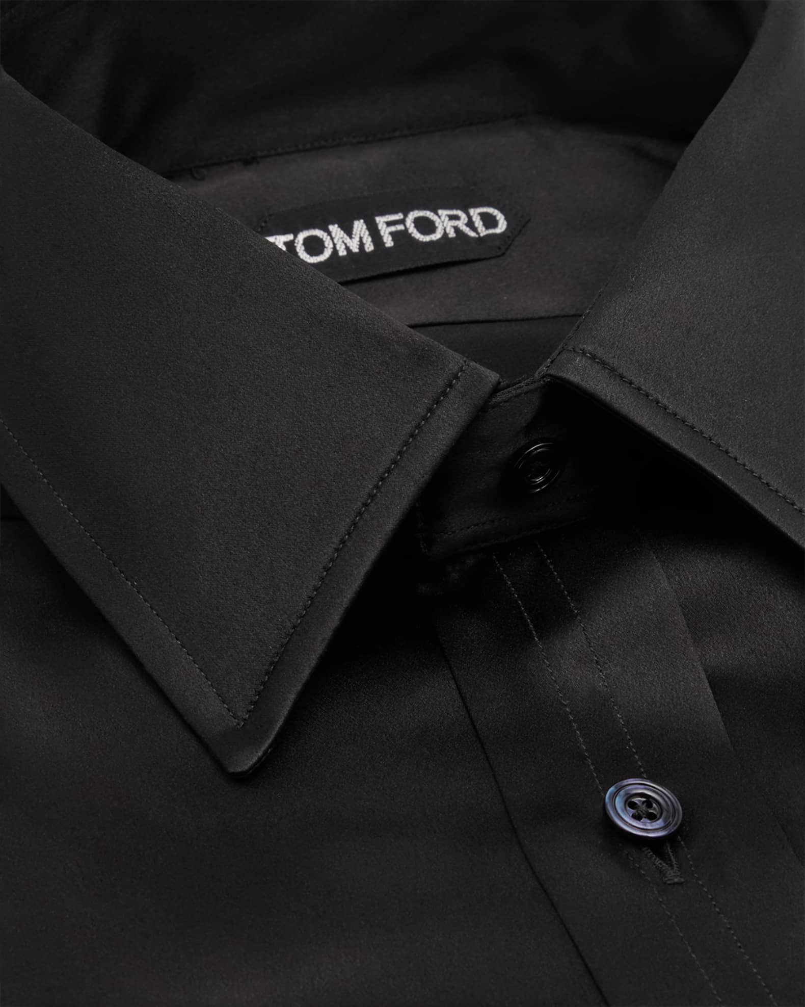 Men's Silk Charmeuse Slim-Fit Dress Shirt 1