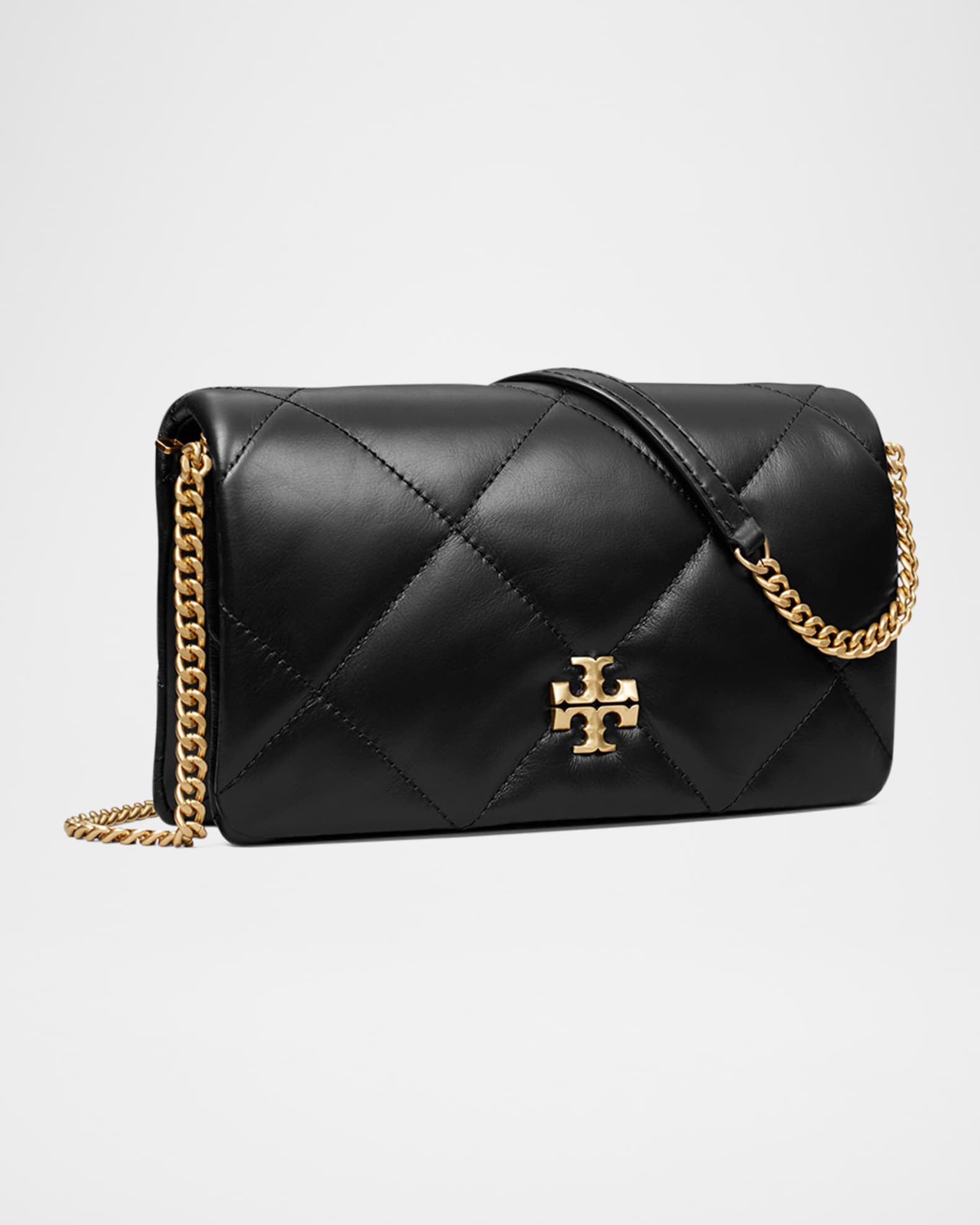 Kira Diamond Quilted Leather Wallet on Chain | Neiman Marcus