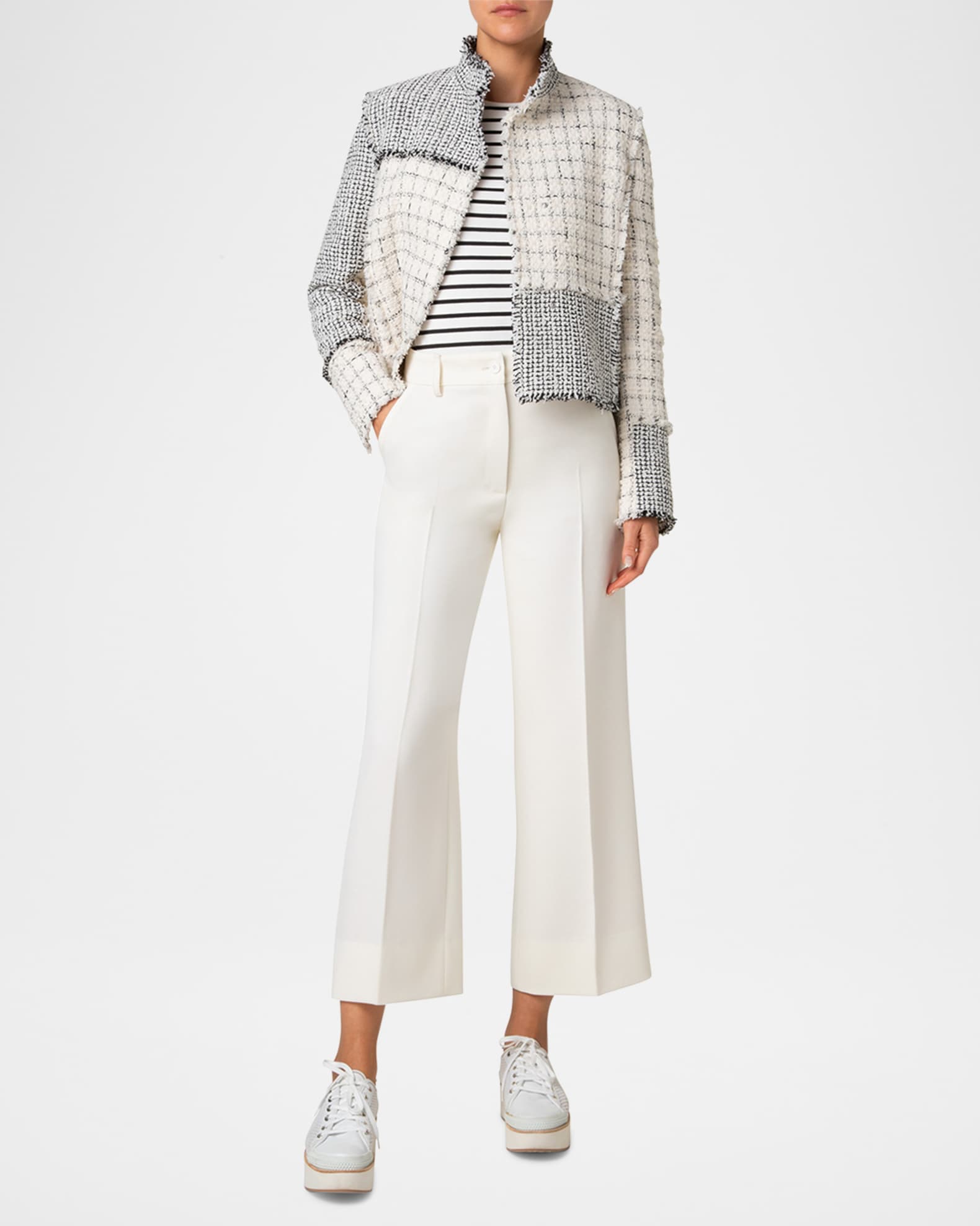 Patchwork Check Tweed Jacket 1
