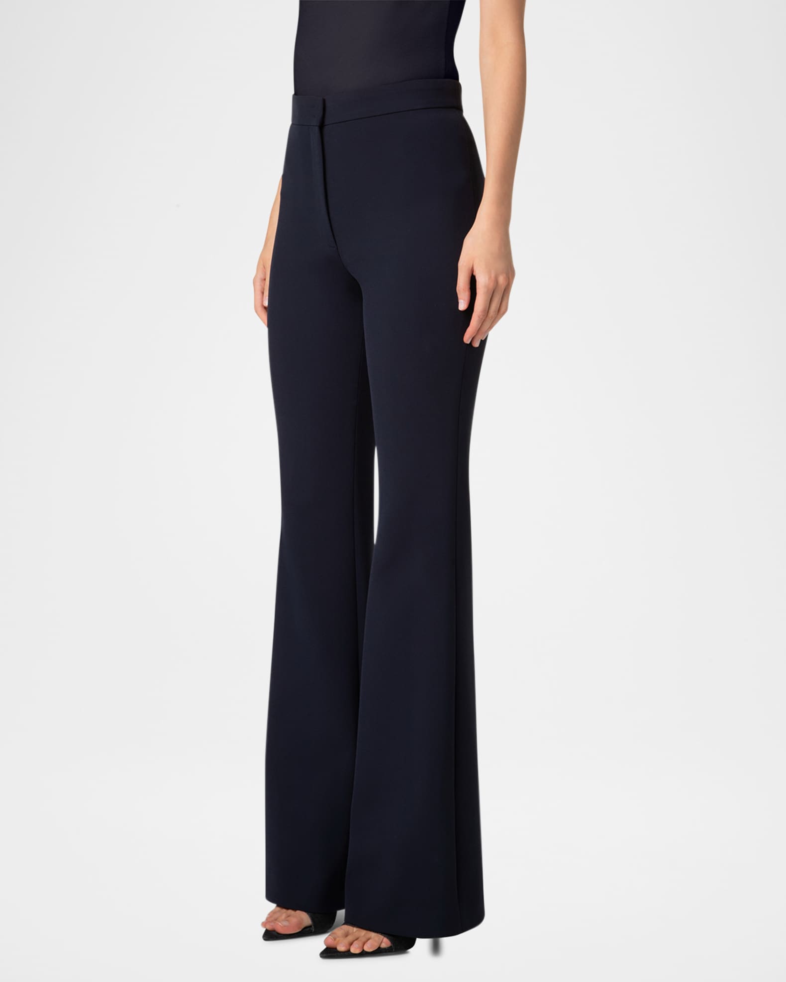 Courtney Bootcut Pebble Crepe Pants 1