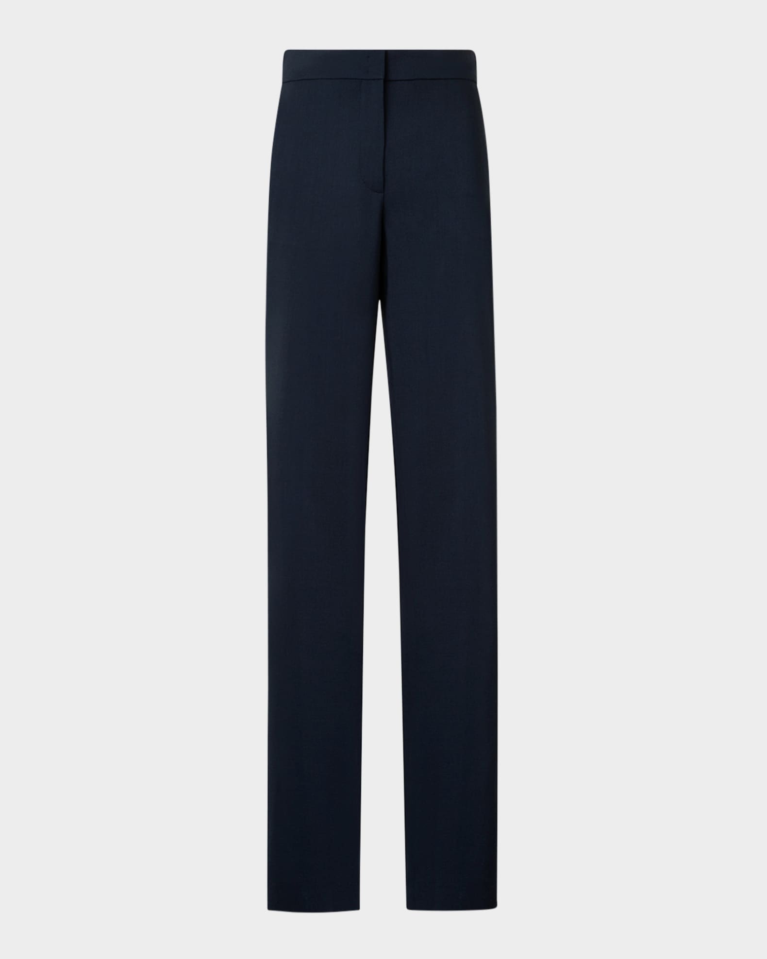 Marla Cool Wool Straight-Leg Elastic-Waist Pants 0