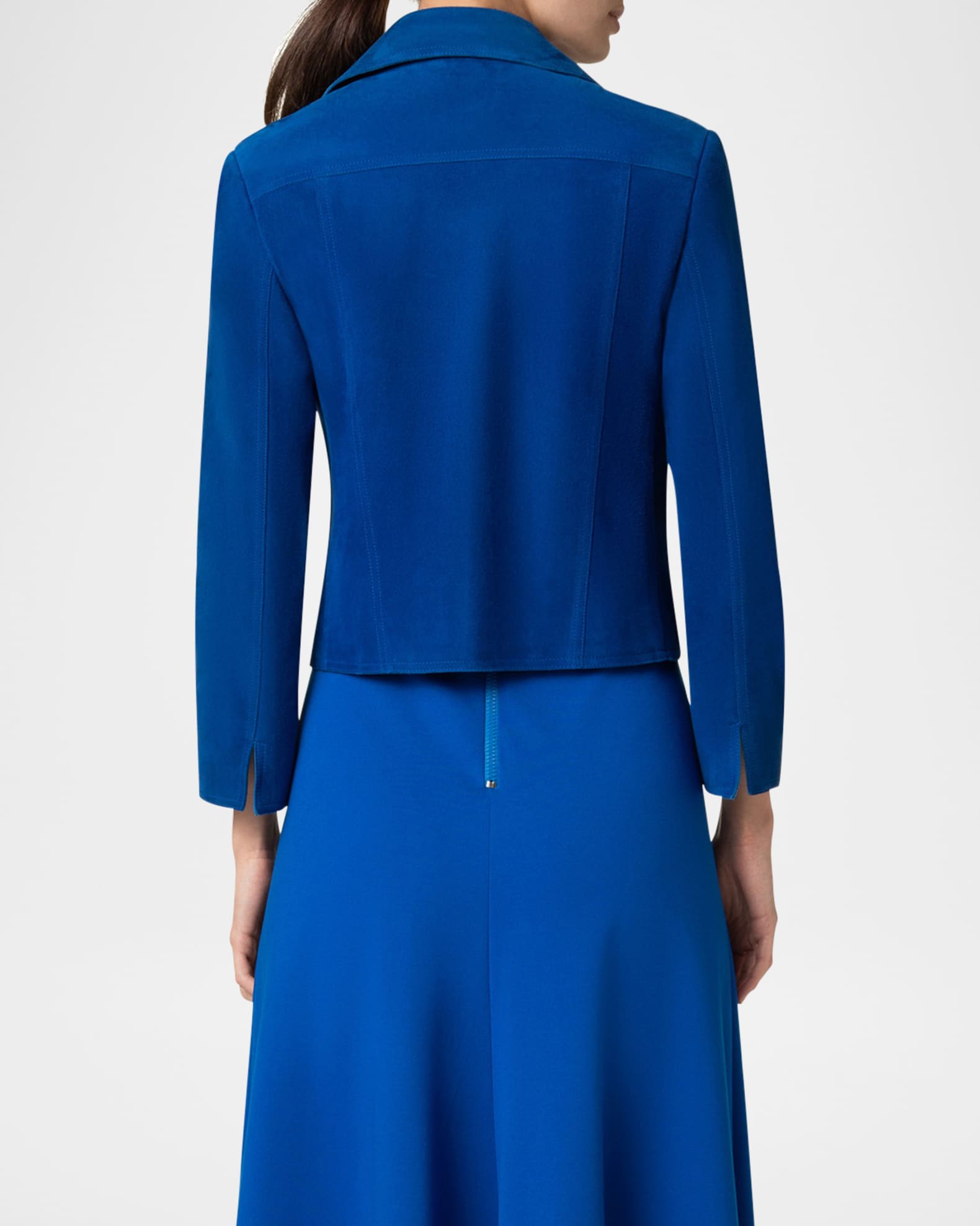 Akris punto Suede Biker Jacket | Neiman Marcus