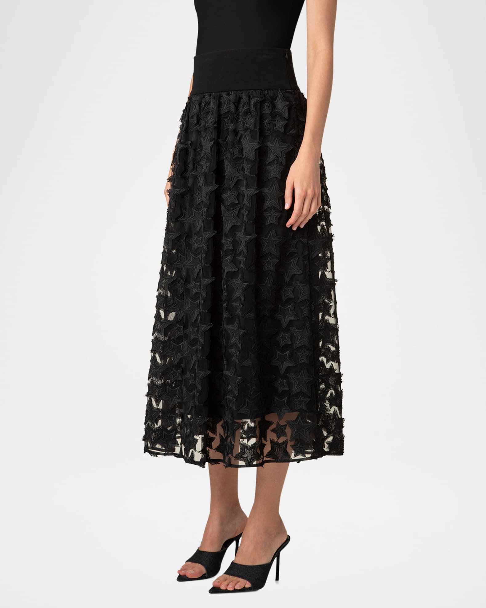 AKRIS punto Flared Midi Skirt