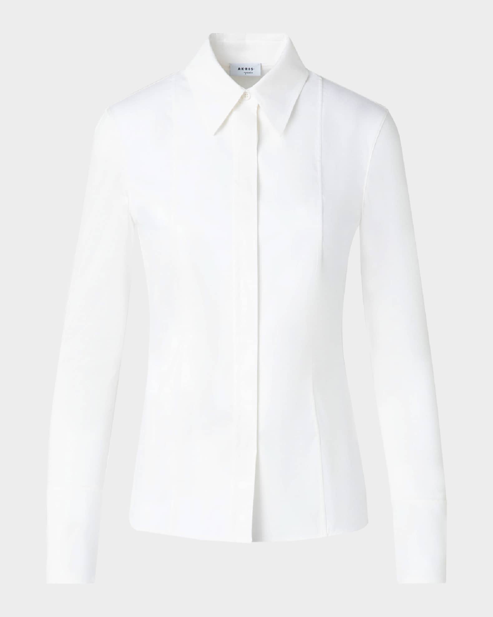 Mixed-Media Button-Down Blouse 0