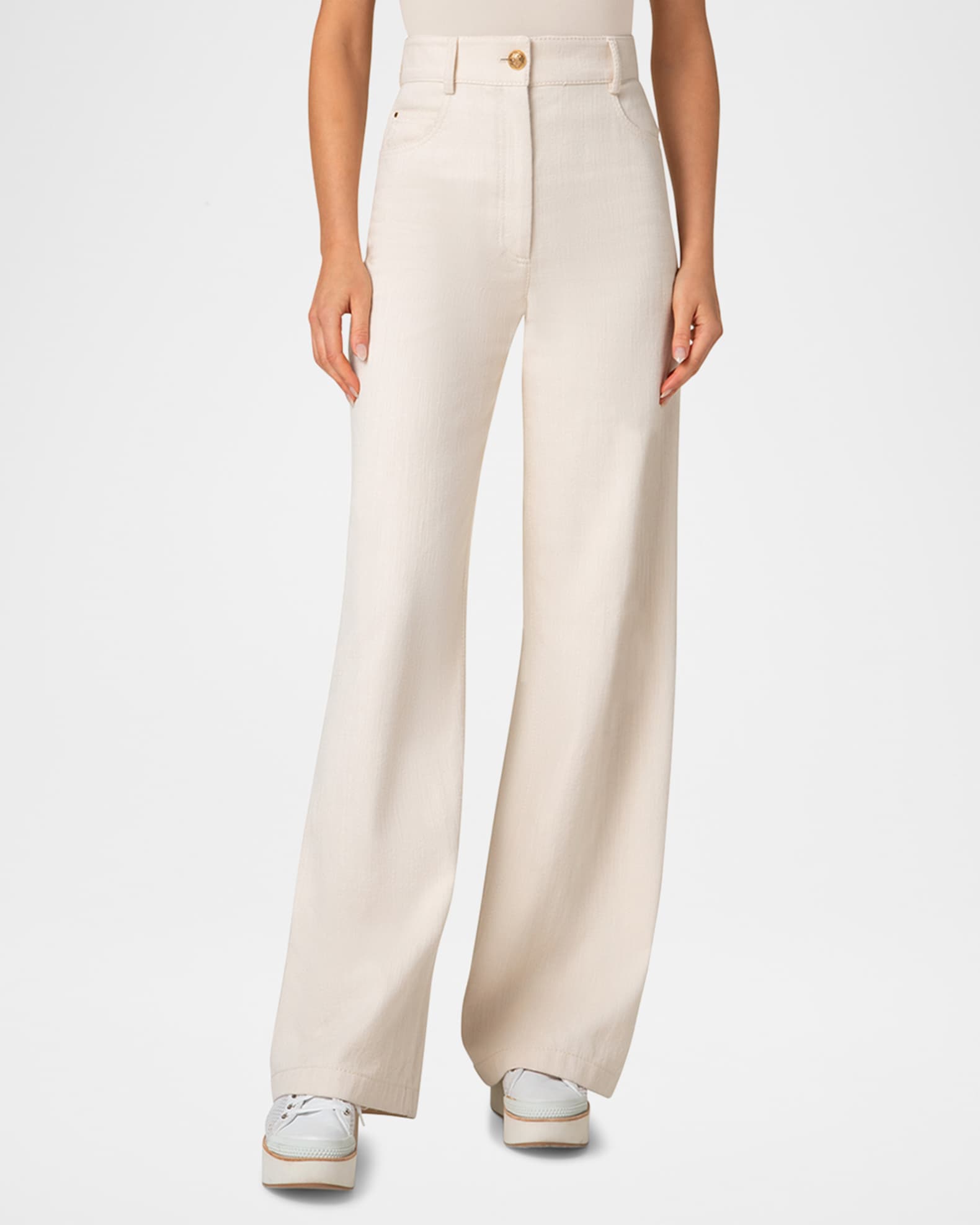 Cooper Wide Leg Cotton Wool Denim Pants 1