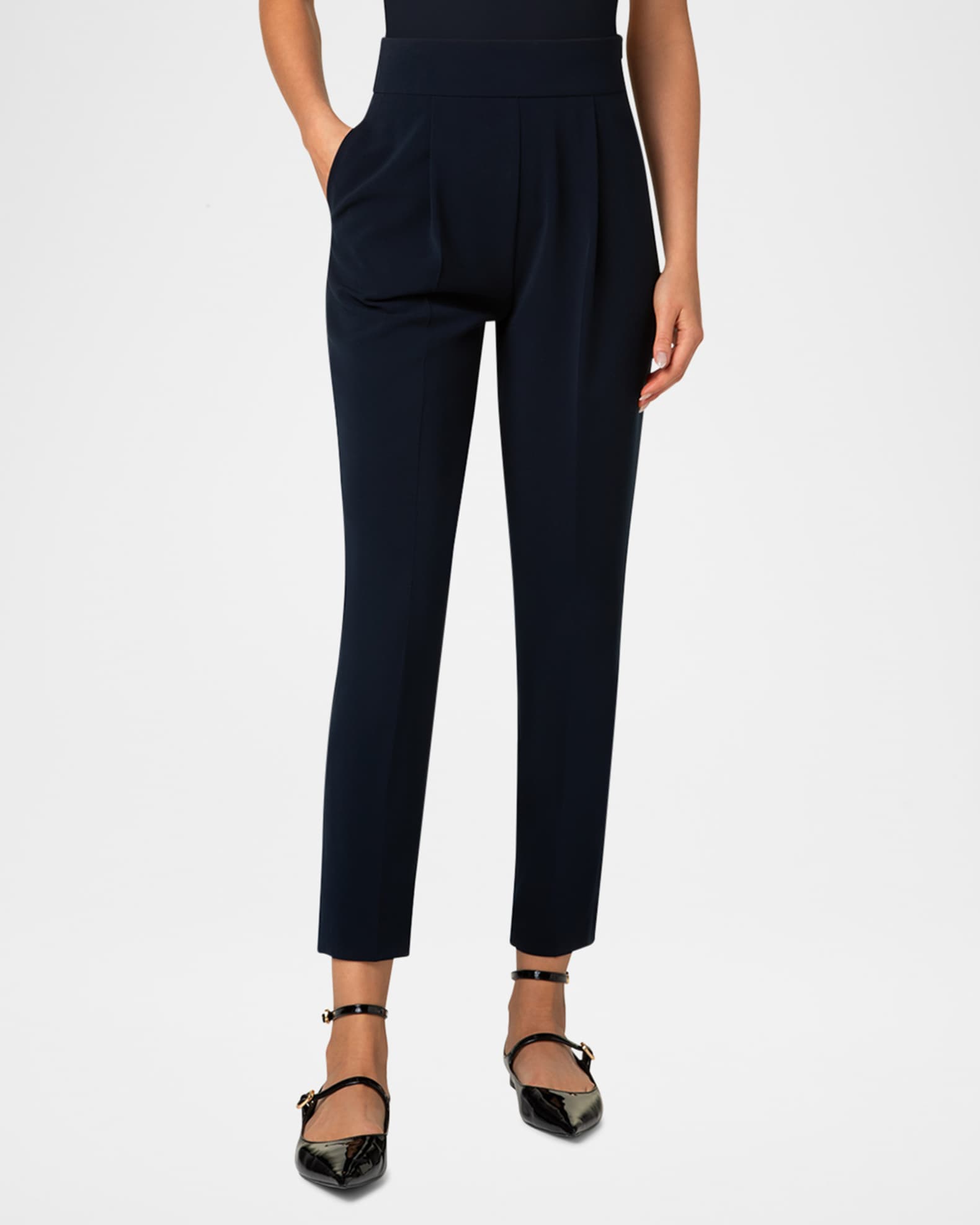 Caro Pleated Slouchy Straight-Leg Pants 1
