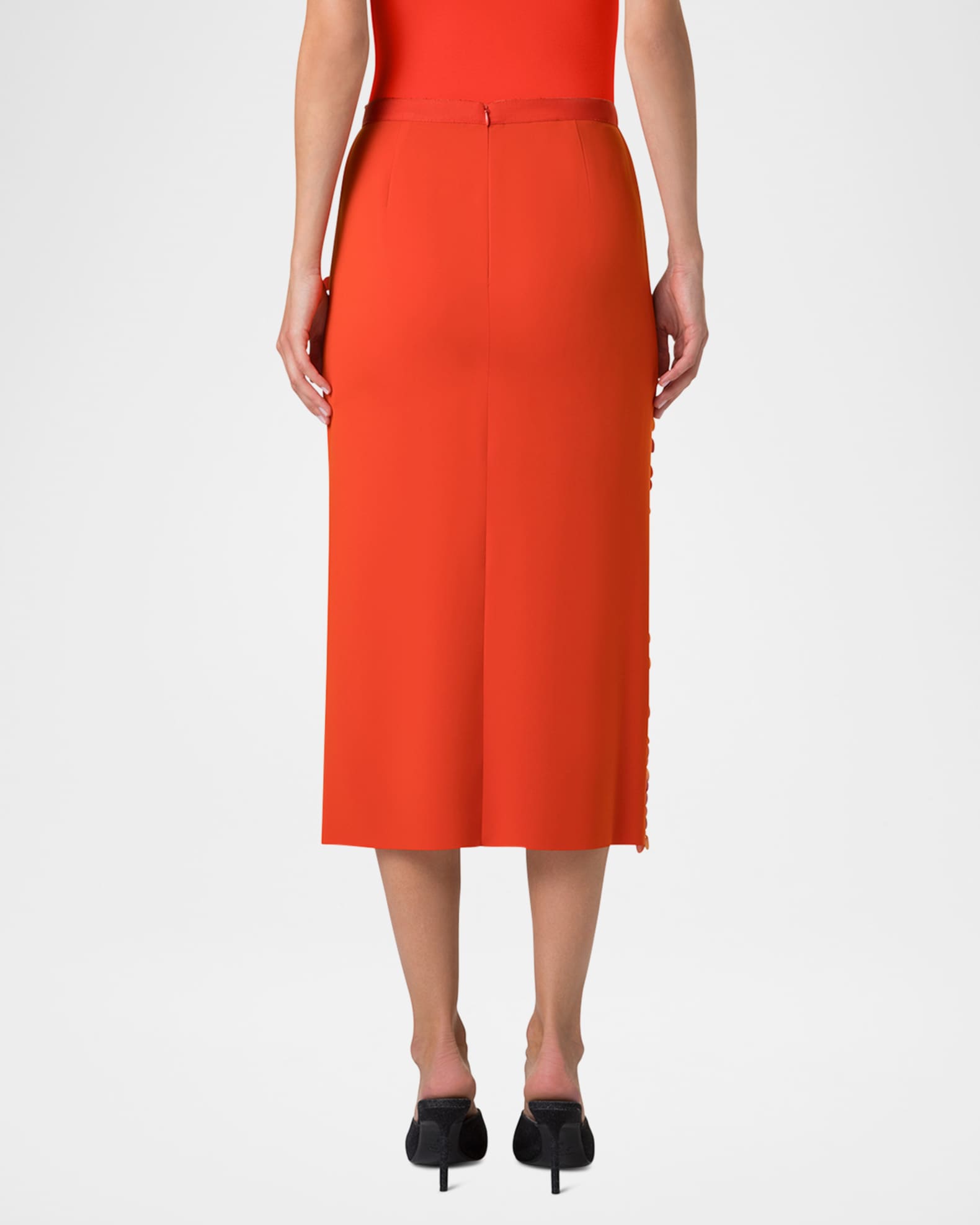  Mix Media Lasercut Dot Sequined Midi Skirt 1
