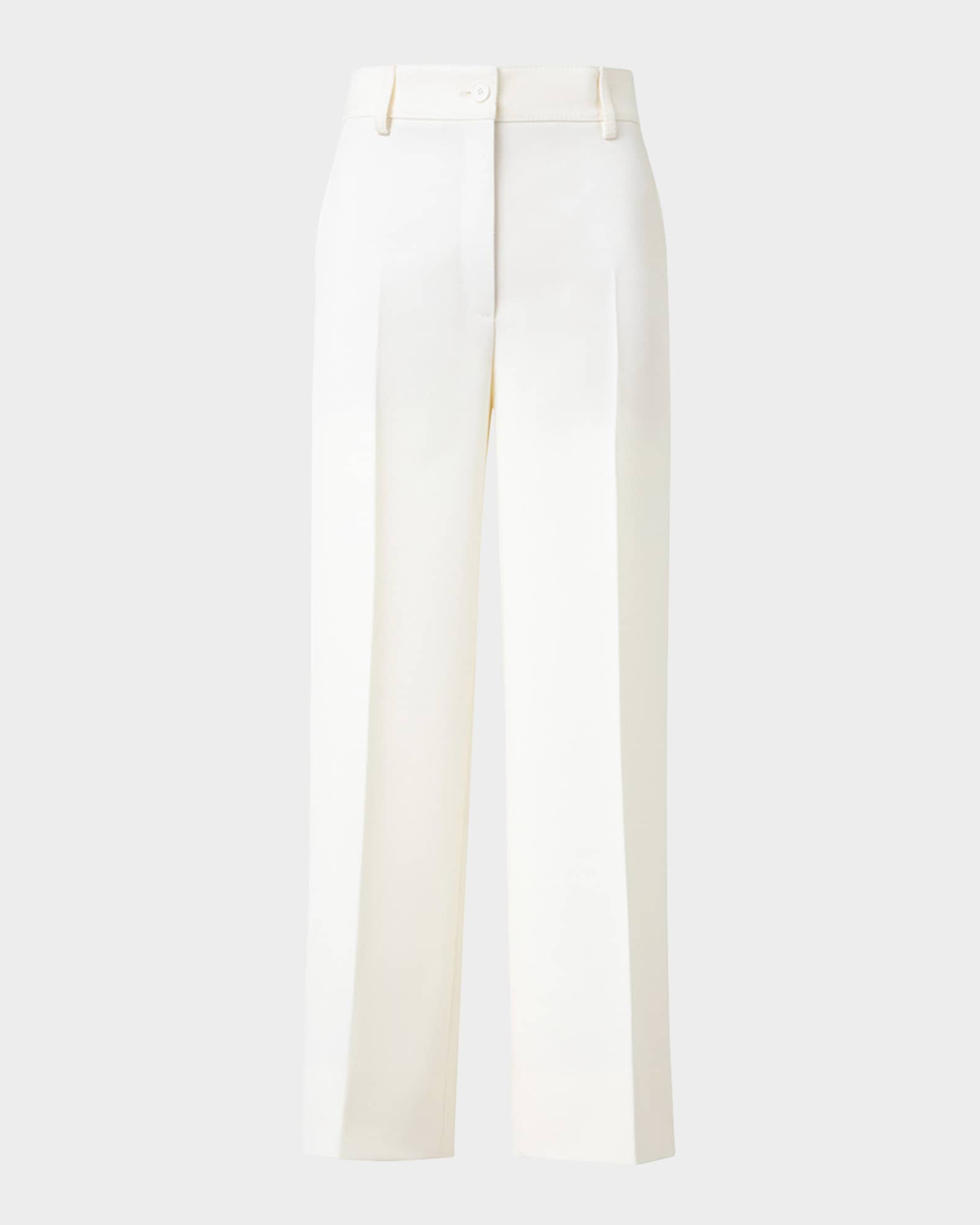 Chiara Wool Tricotine Wide-Leg Ankle Pants 0