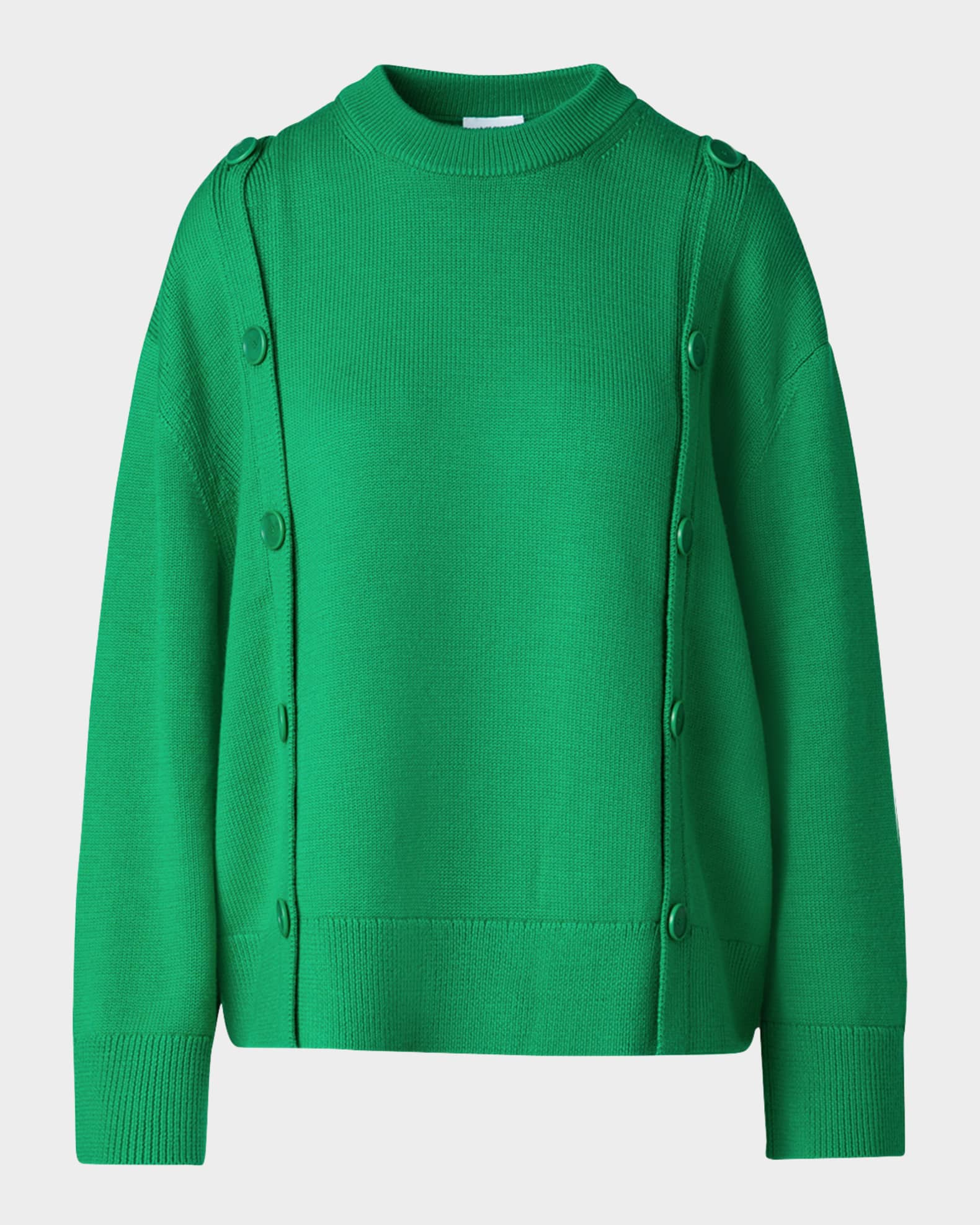 Button-Front Wool Sailor Sweater 0