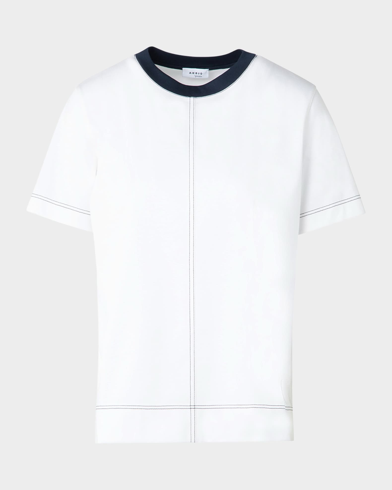 Colorblock Seamed Short-Sleeve Cotton Jersey T-Shirt 0