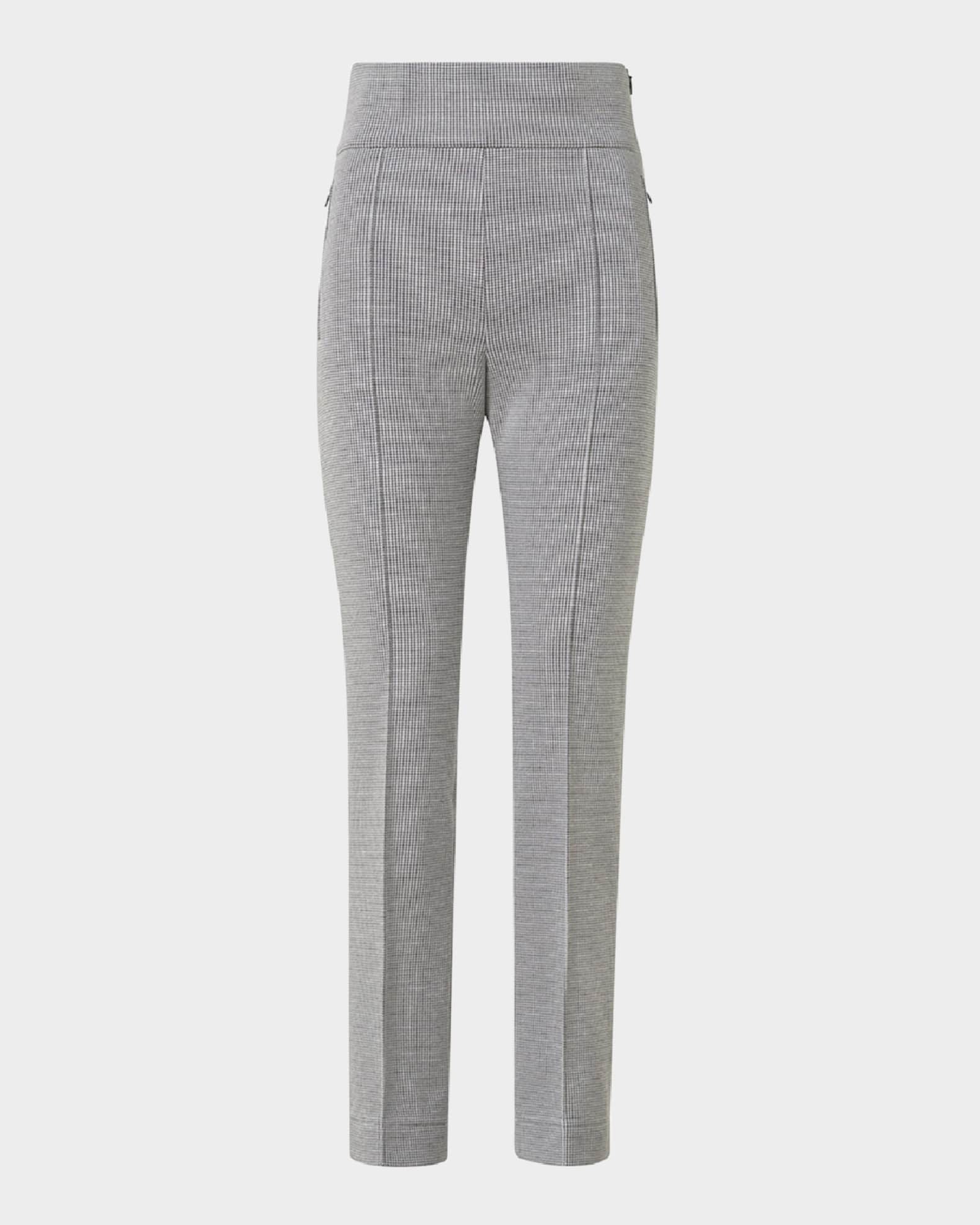 Maxine Micro Houndstooth High Waist Jersey Pants 0