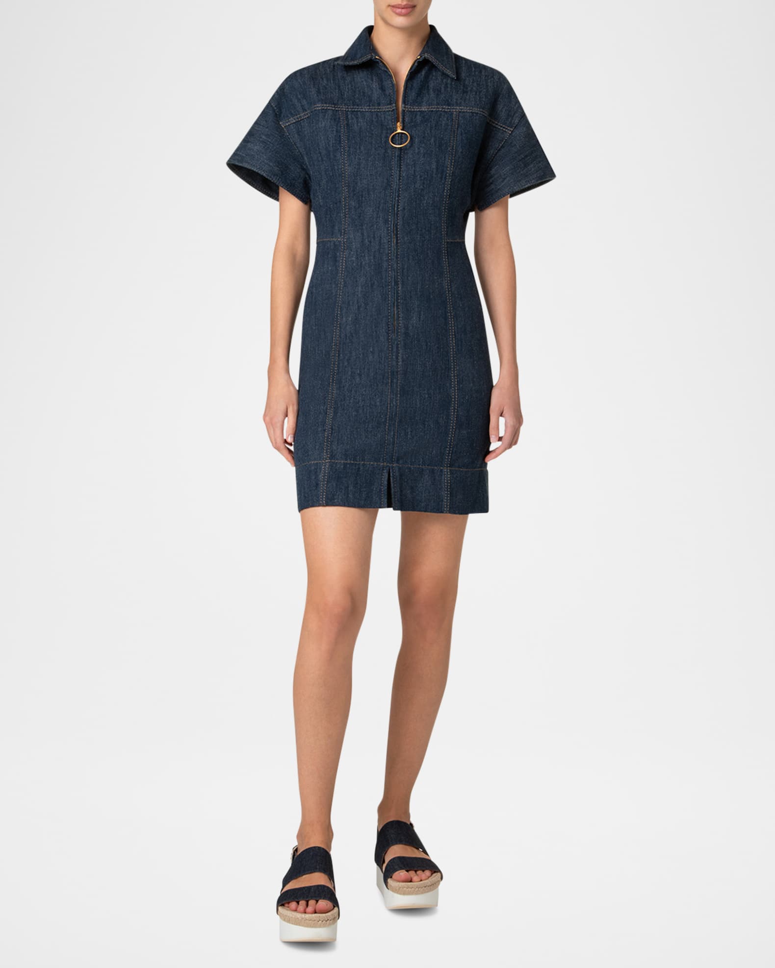 Mini Cotton Wool Denim Dress 1