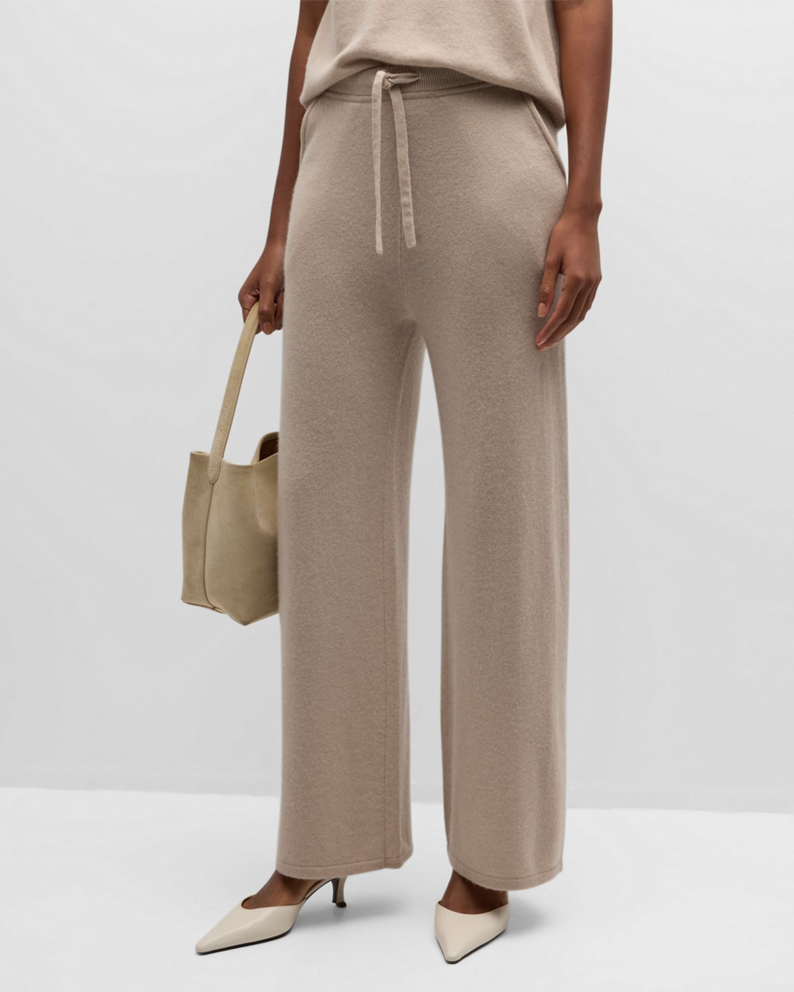 Cashmere Straight-Leg Knit Pants 1