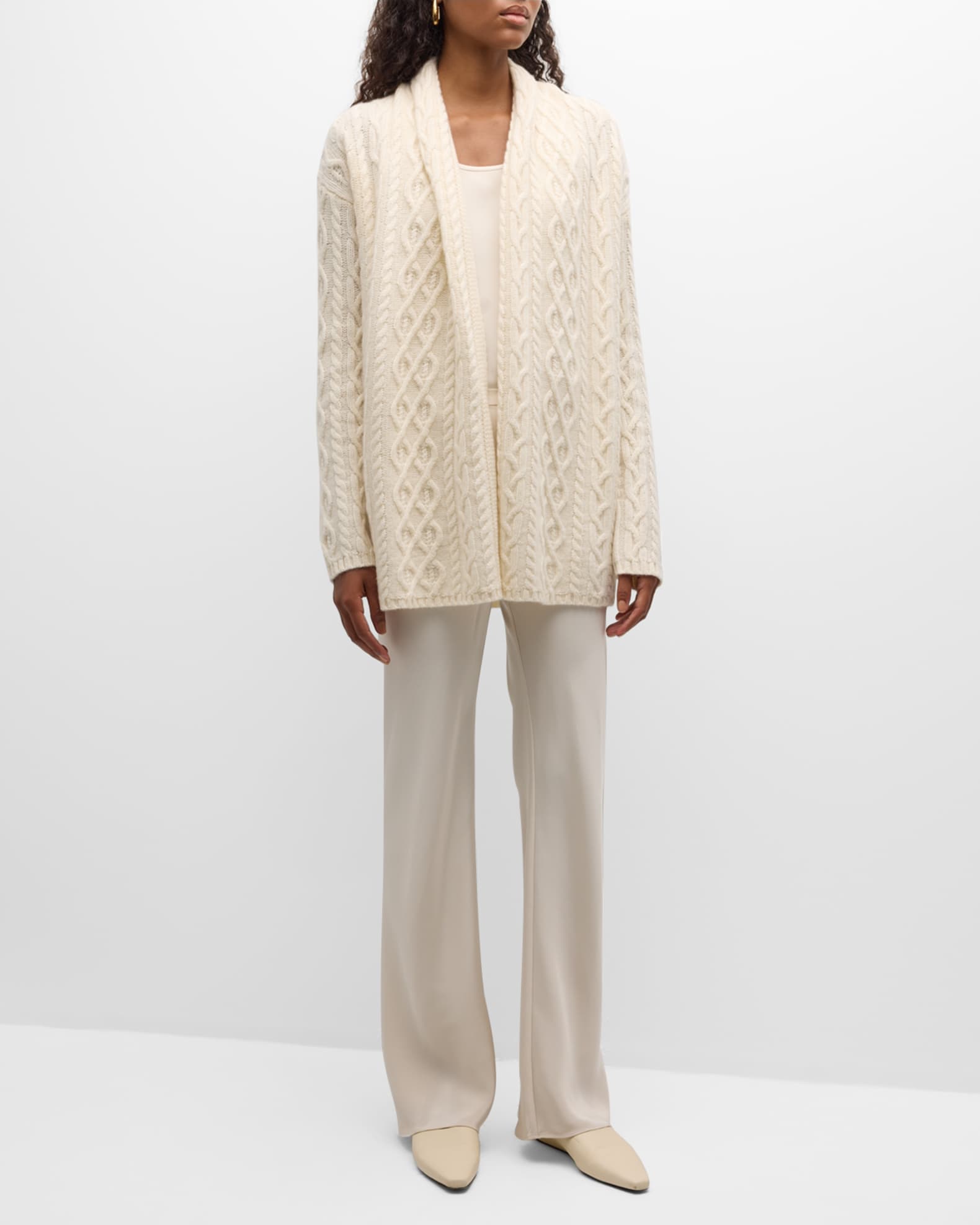 Cashmere Cable-Knit Cardigan