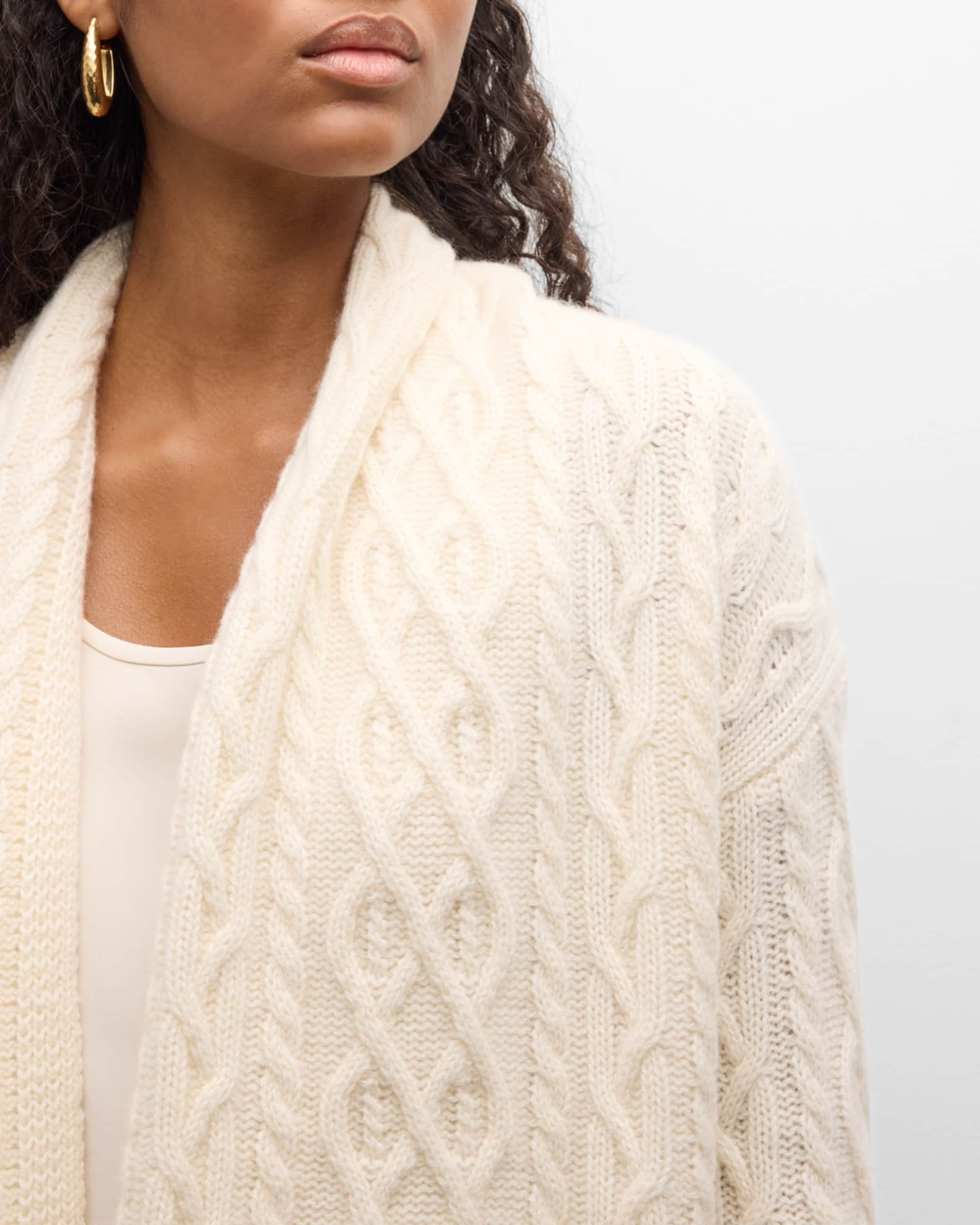 TSE Cashmere Cashmere Cable-Knit Cardigan | Neiman Marcus