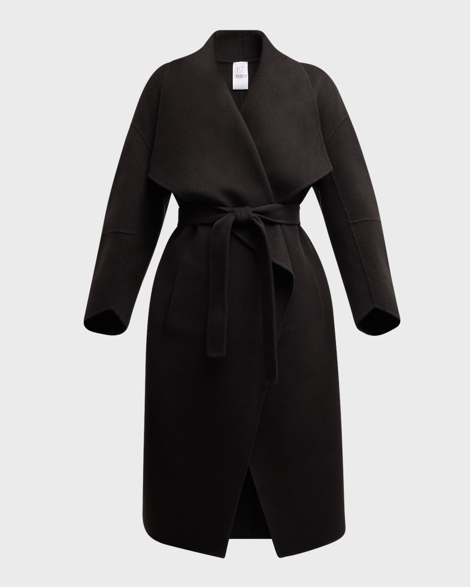 TSE Cashmere Double Faced Cashmere Wrap Coat Espresso