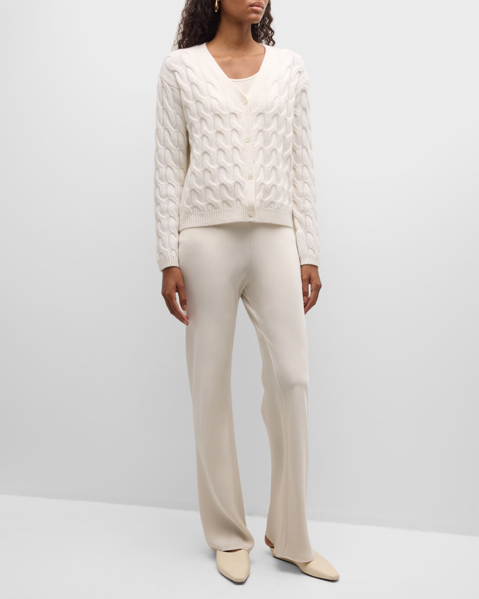 Cable-Knit Cashmere Cardigan