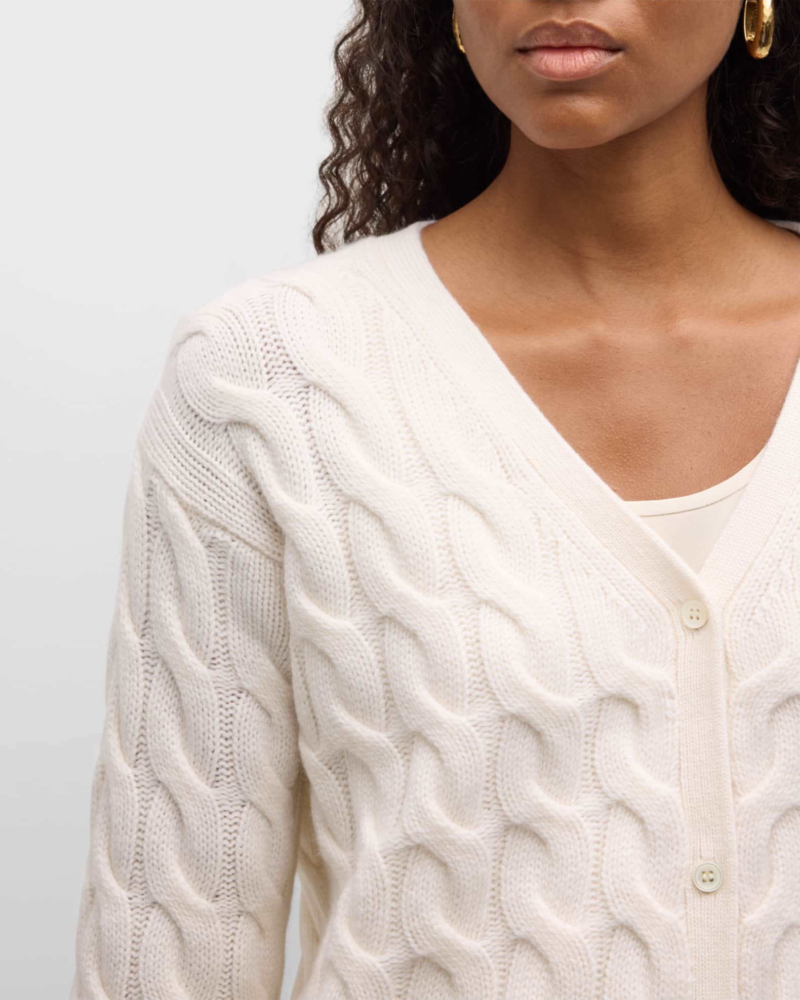 Cable-Knit Cashmere Cardigan