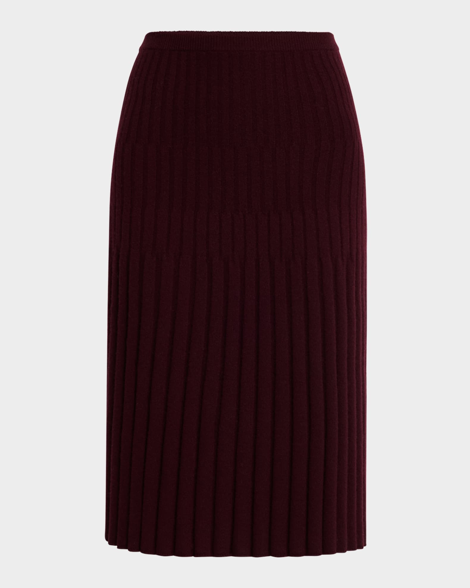 Cashmere Variegated Rib Midi Skirt 0