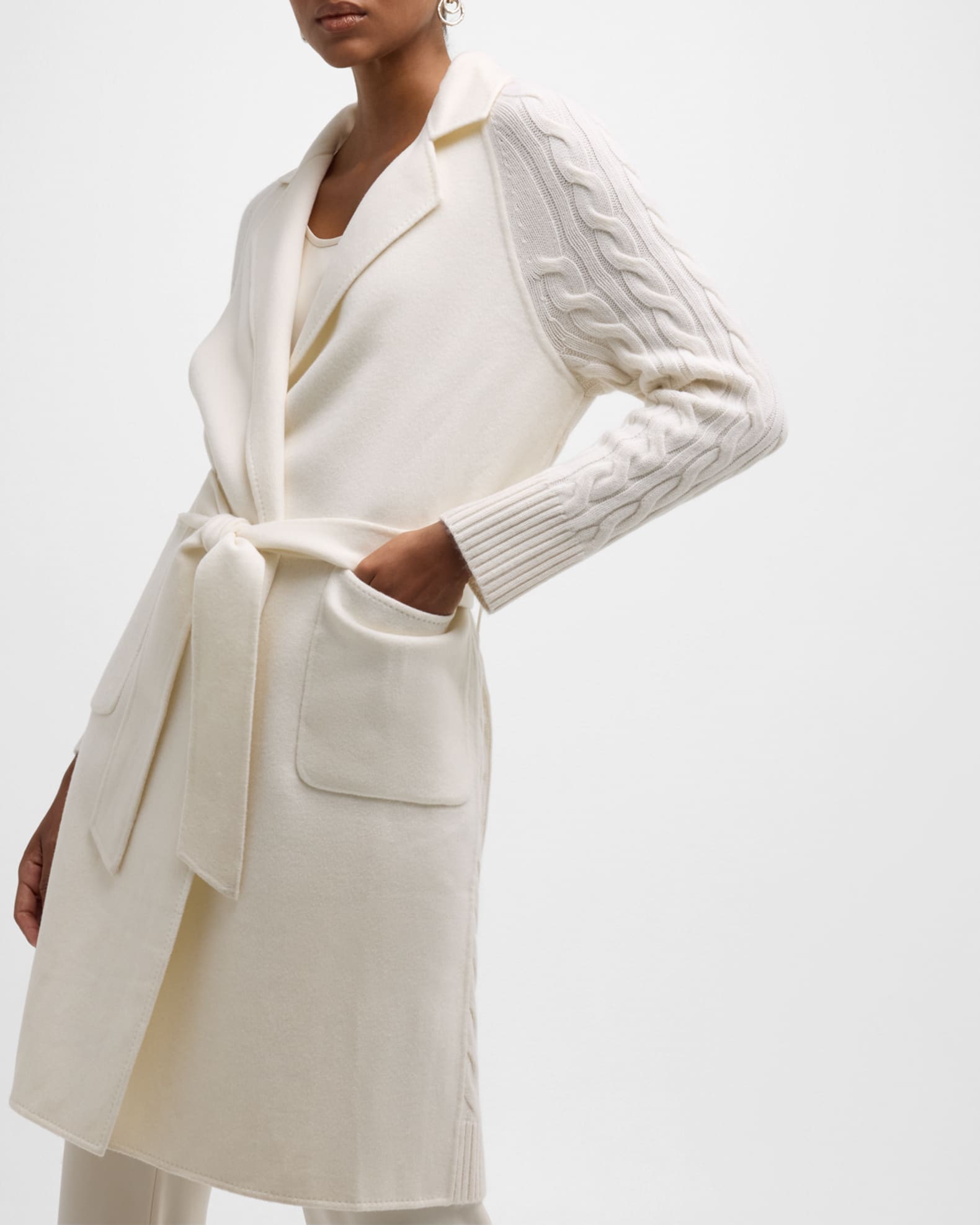 Double Face Cashmere Hand-Stitching Coat main image 1