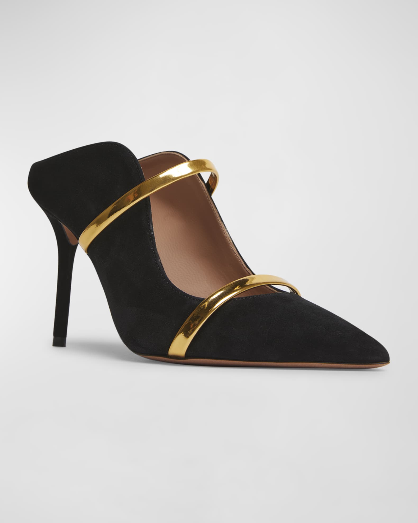 Maureen Suede Dual-Band Mule Pumps 1