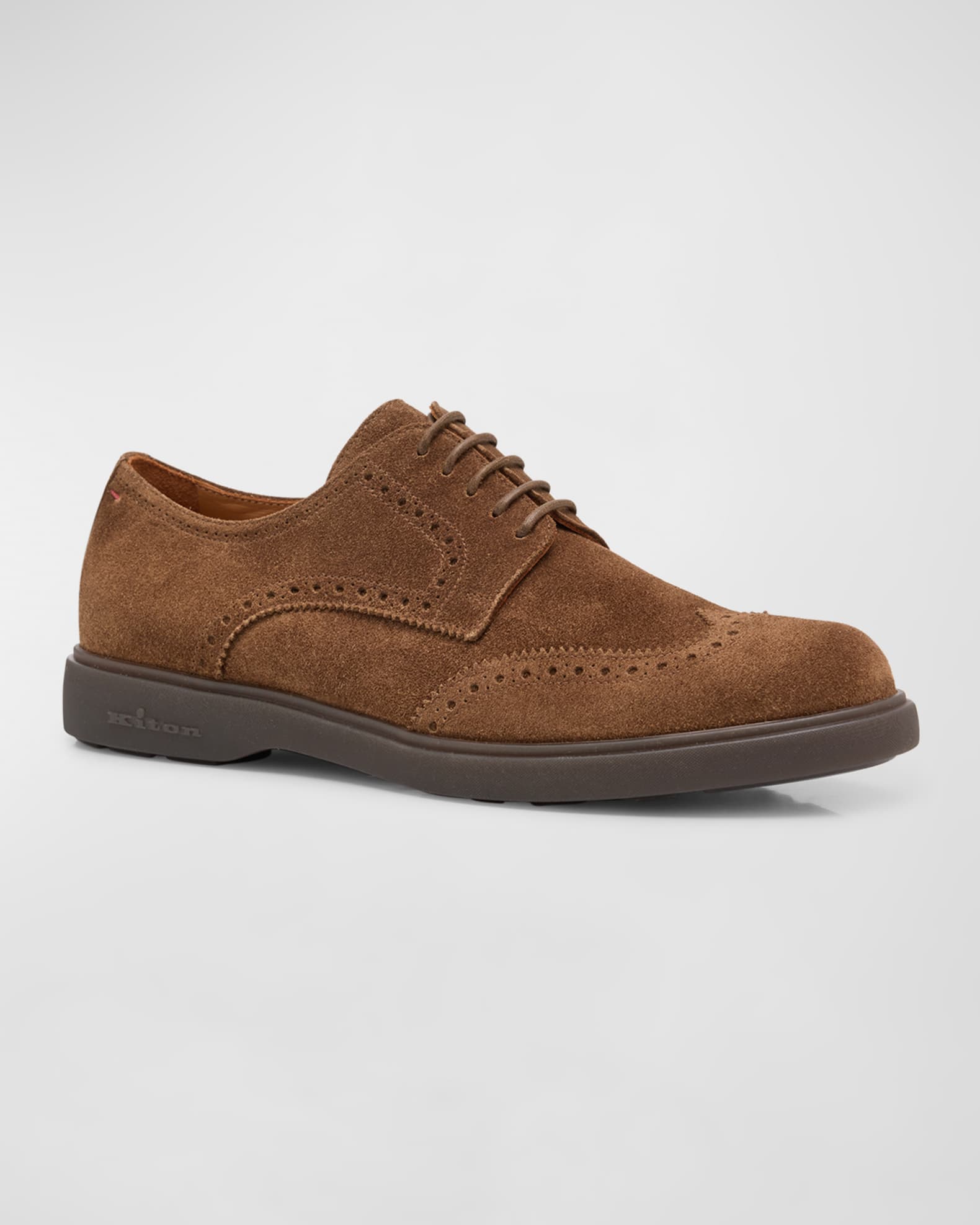 Men's Suede Wing-Tip Oxford Loafers 1