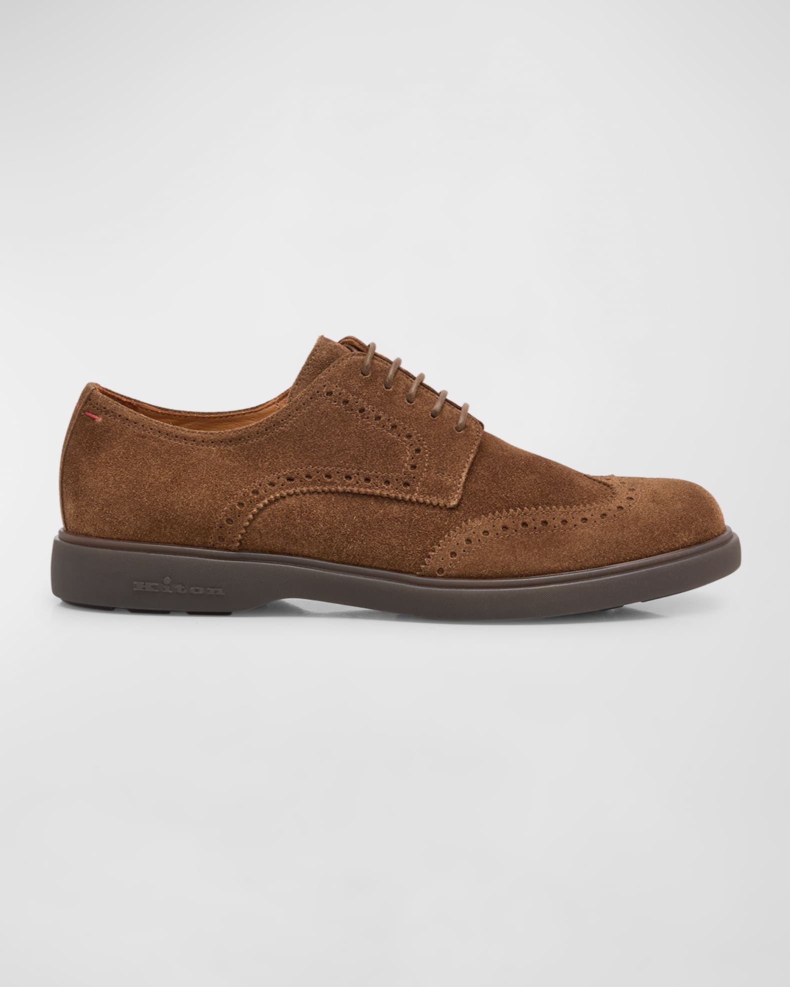 Men's Suede Wing-Tip Oxford Loafers 0