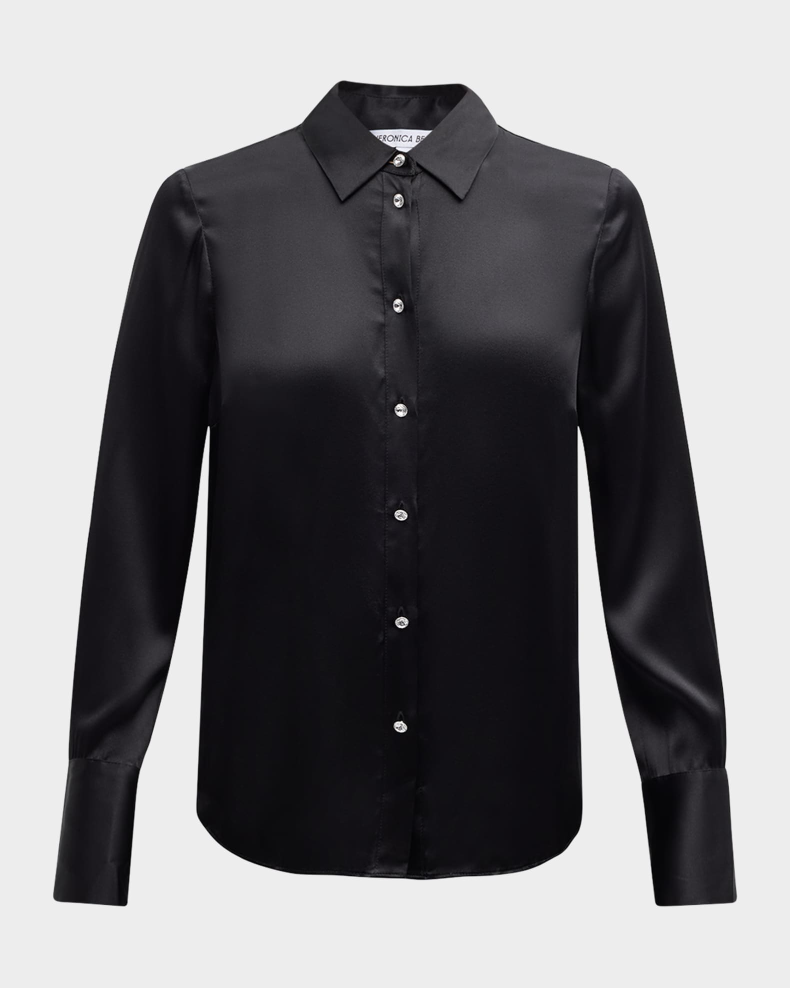 Monique Long-Sleeve Satin Top 0