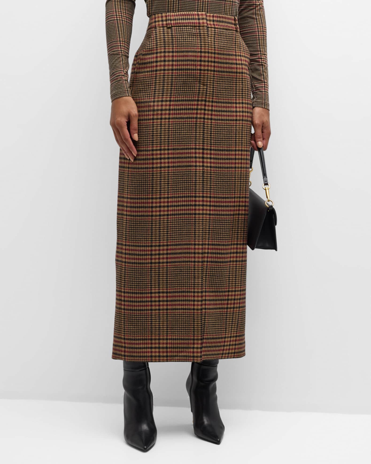 Maxine Plaid Maxi Skirt 1