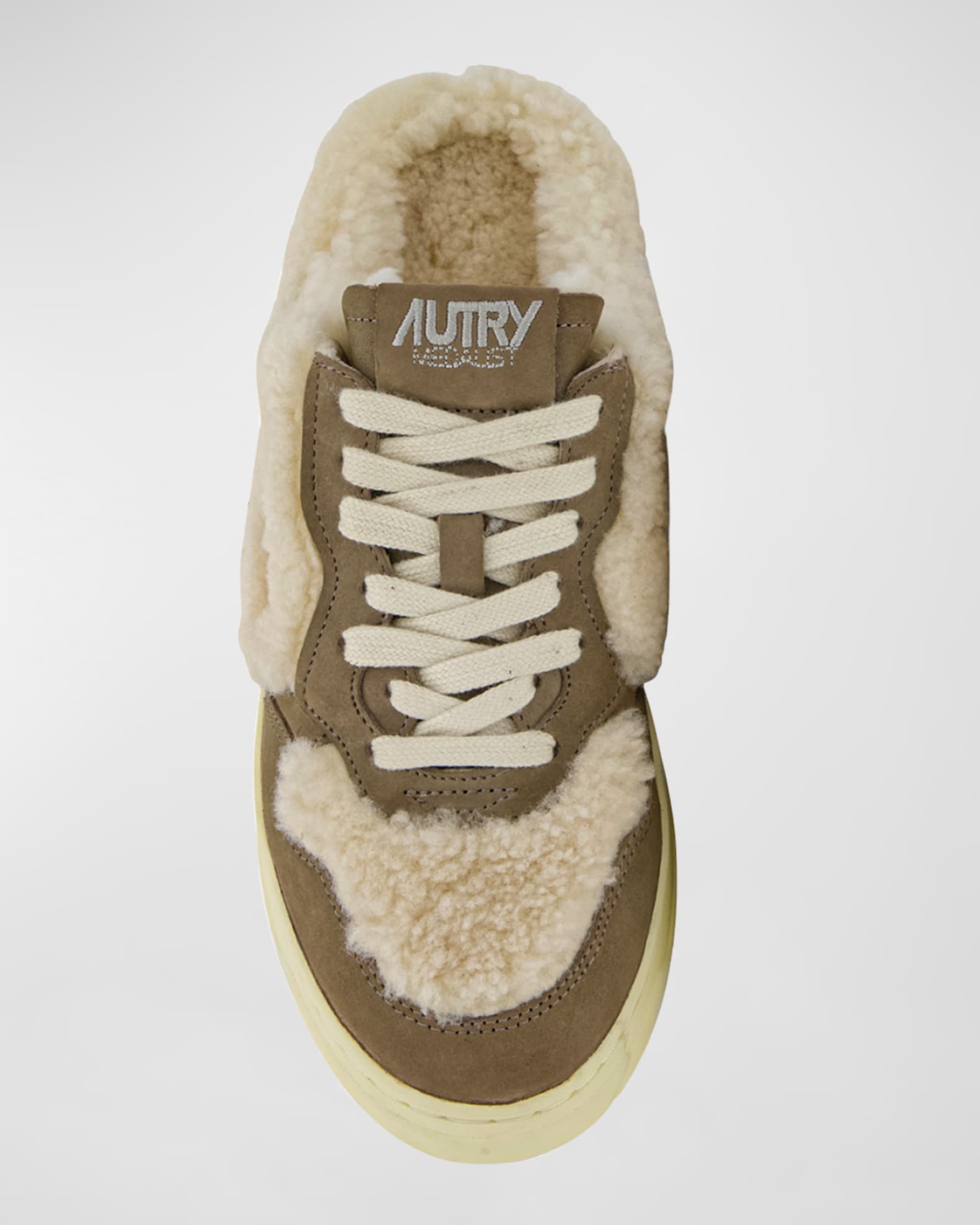 Shearling sneakers discount
