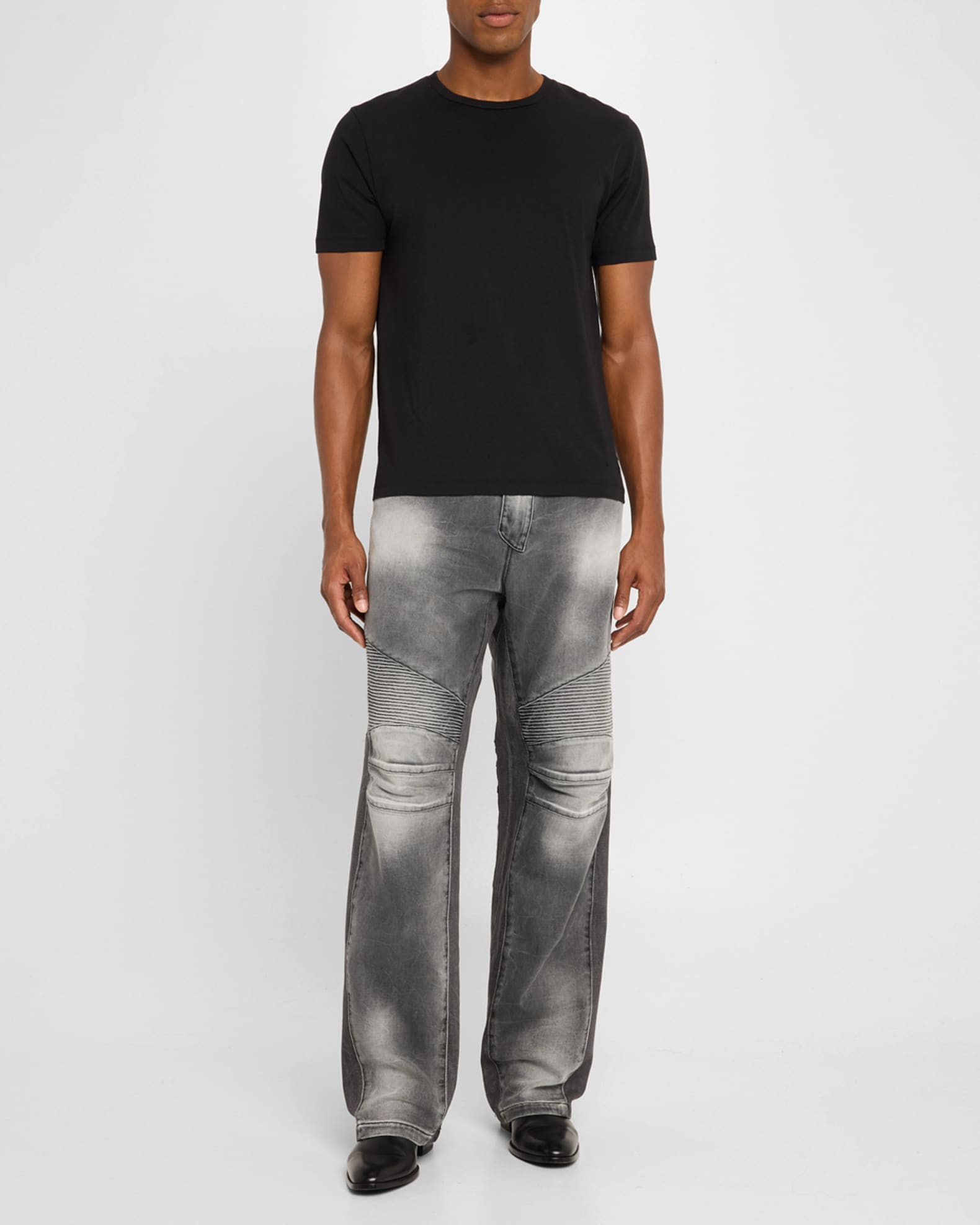 Loose fit biker jeans online