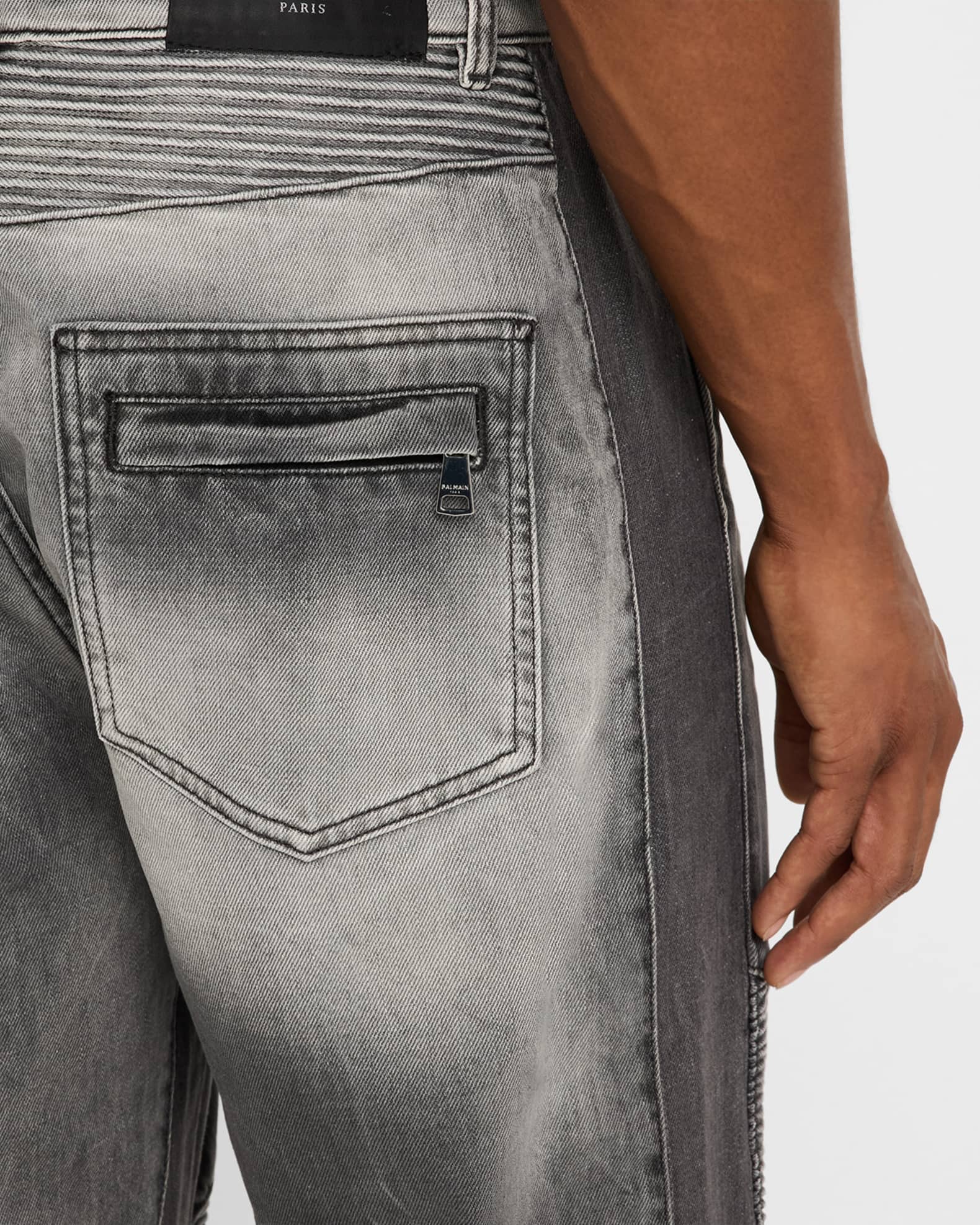 Loose fit biker jeans deals