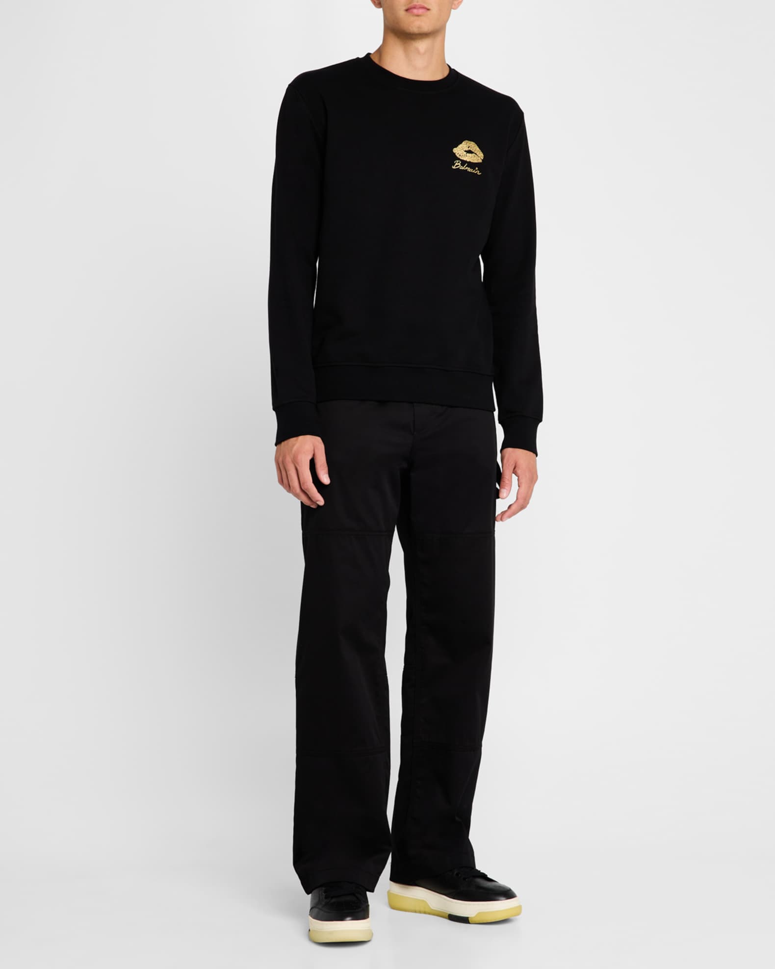 Balmain Men s Golden Kiss Sweatshirt Neiman Marcus