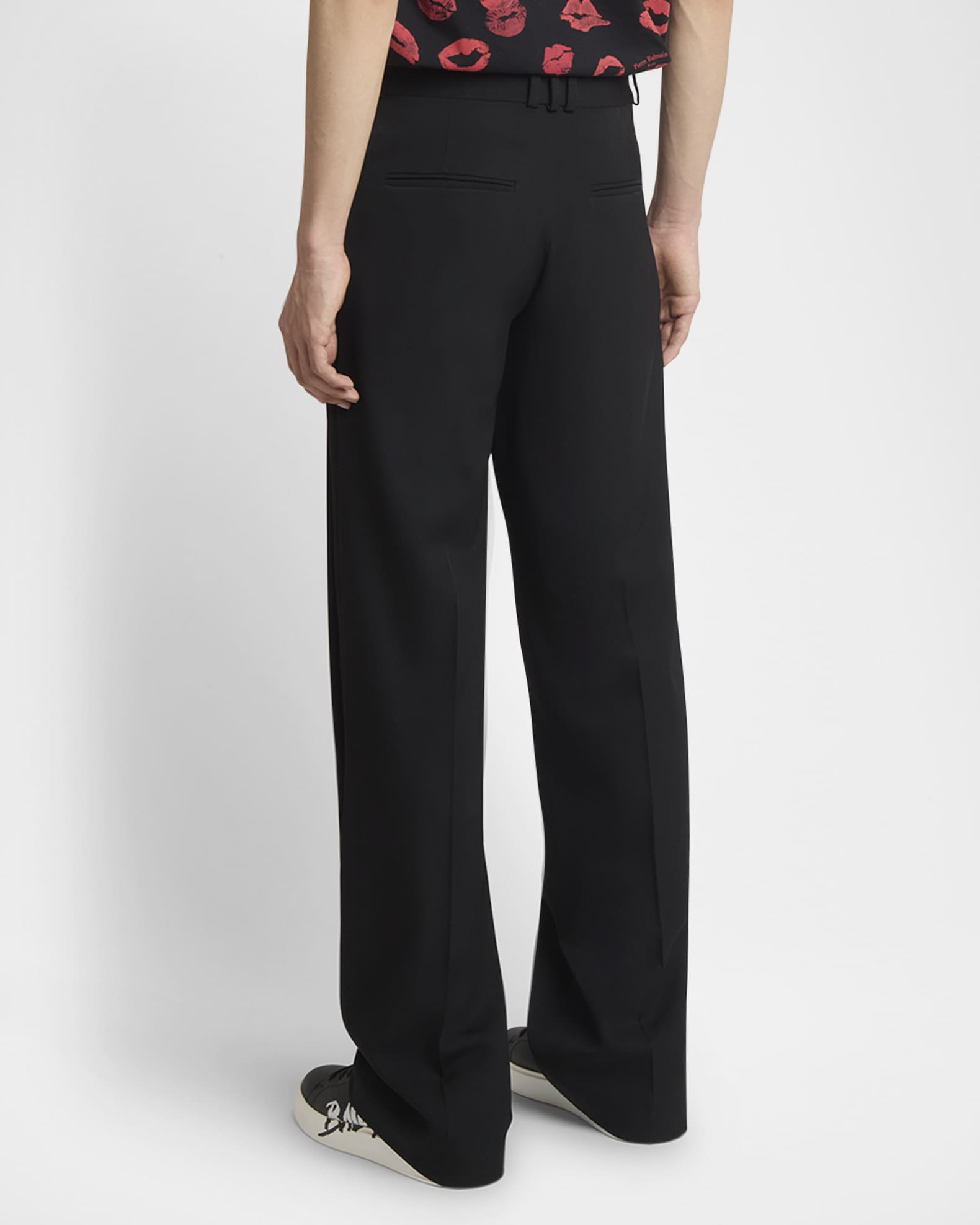 Balmain Men's Pleated Wool Pants | Neiman Marcus
