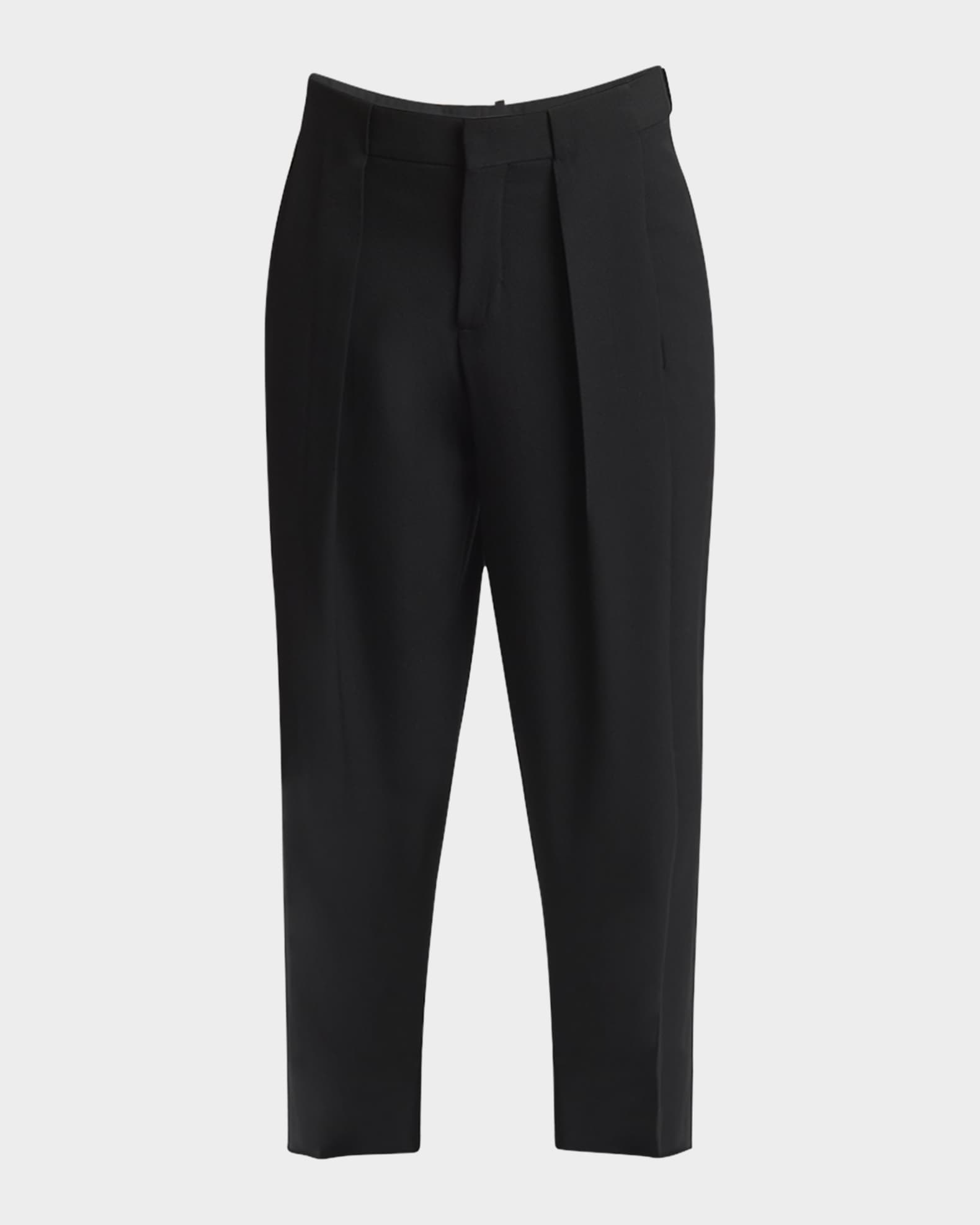 Balmain Men's Pleated Wool Pants | Neiman Marcus