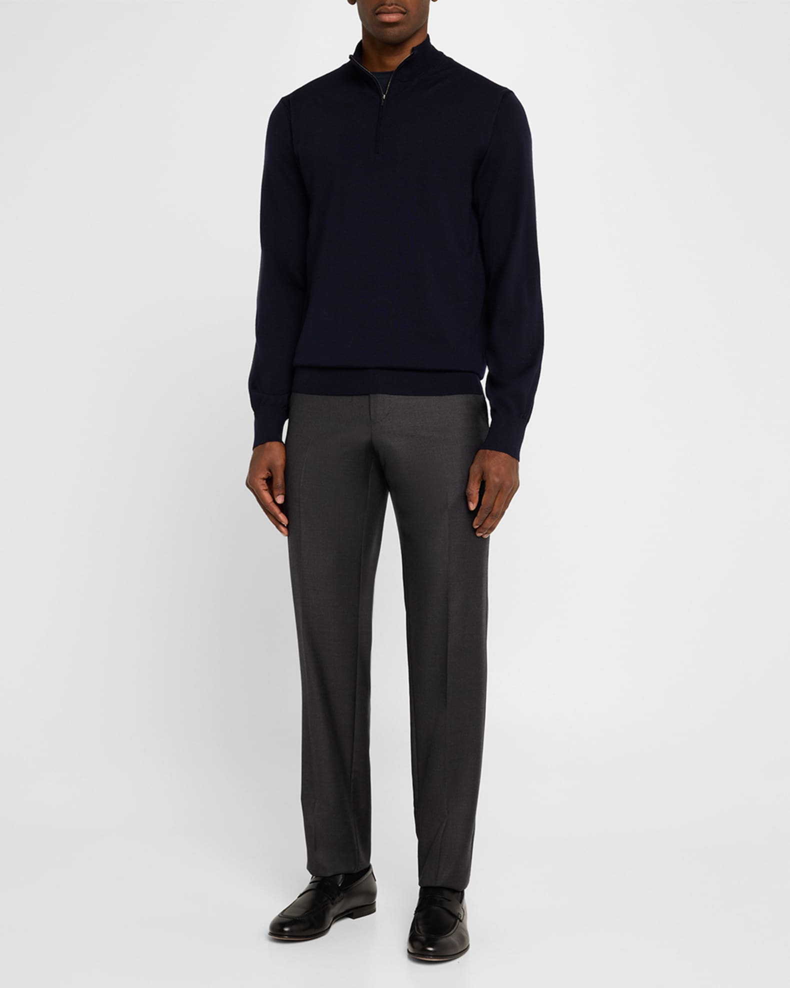 Men's Fine Knit Quarter-Zip Sweater 1