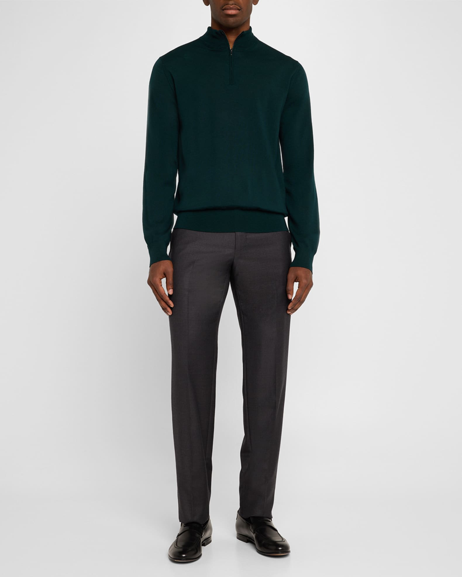 Men's Fine Knit Quarter-Zip Sweater 1