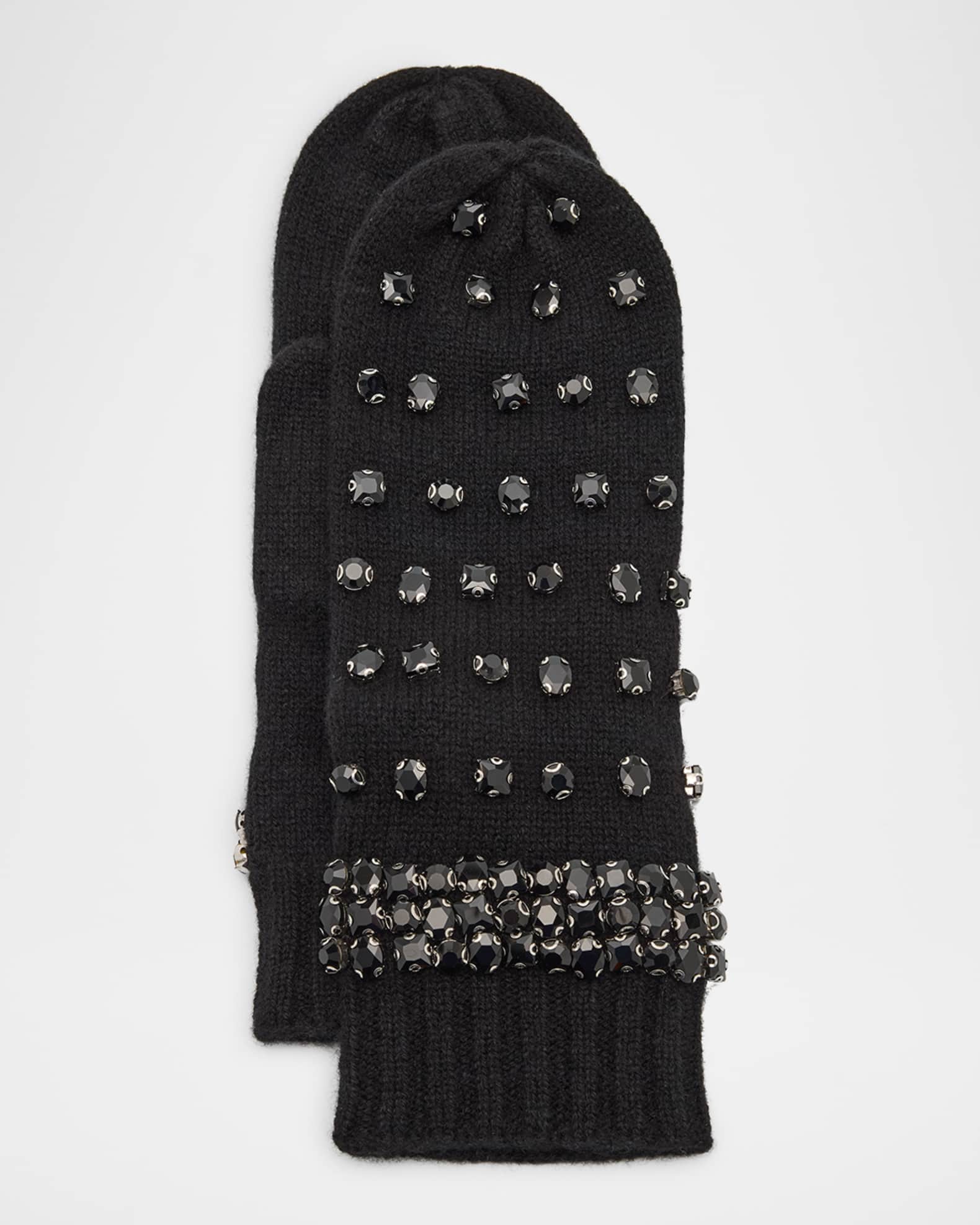 The Estie Embellished Wool Mittens 0