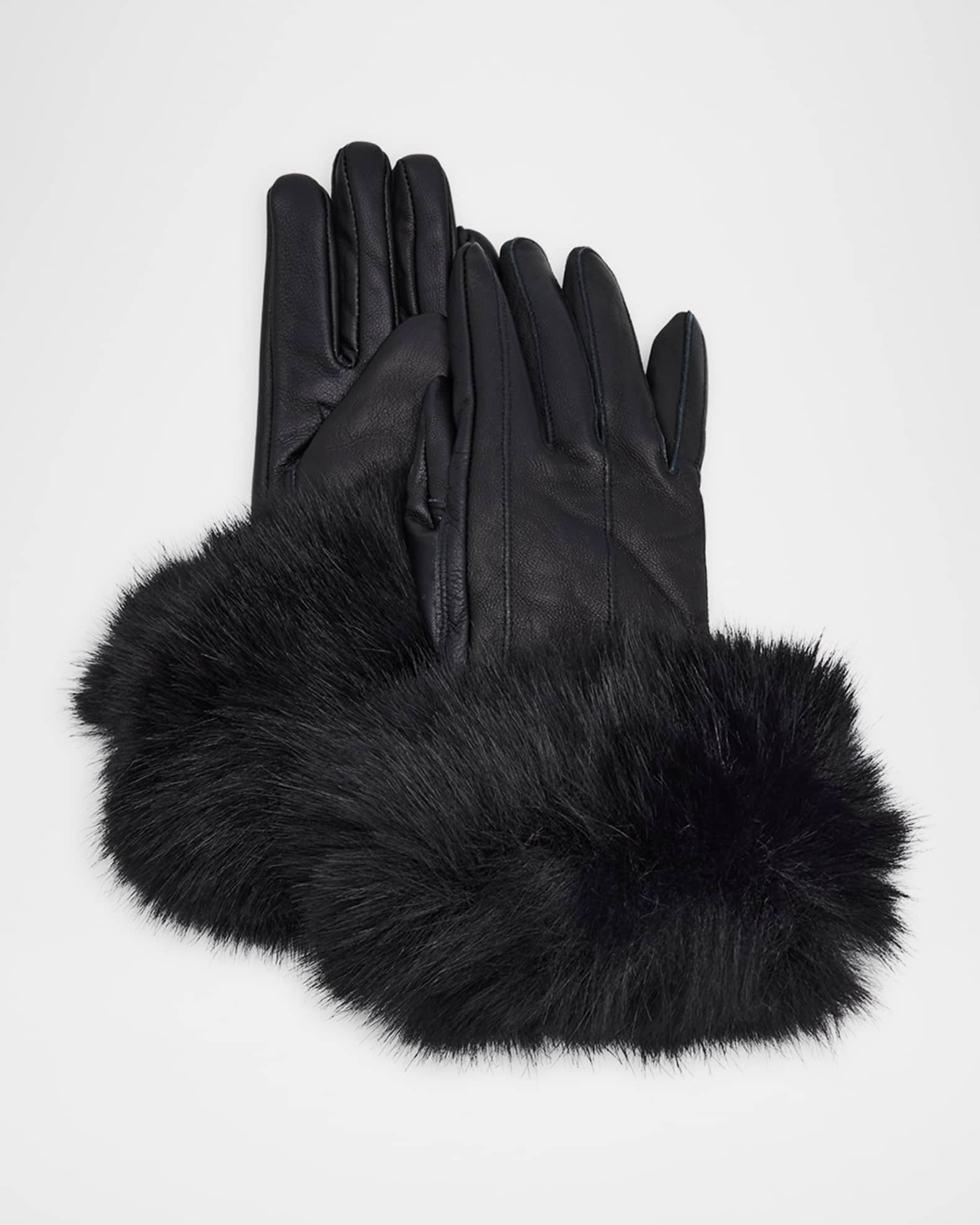 The Leather Gloves with Faux Fur