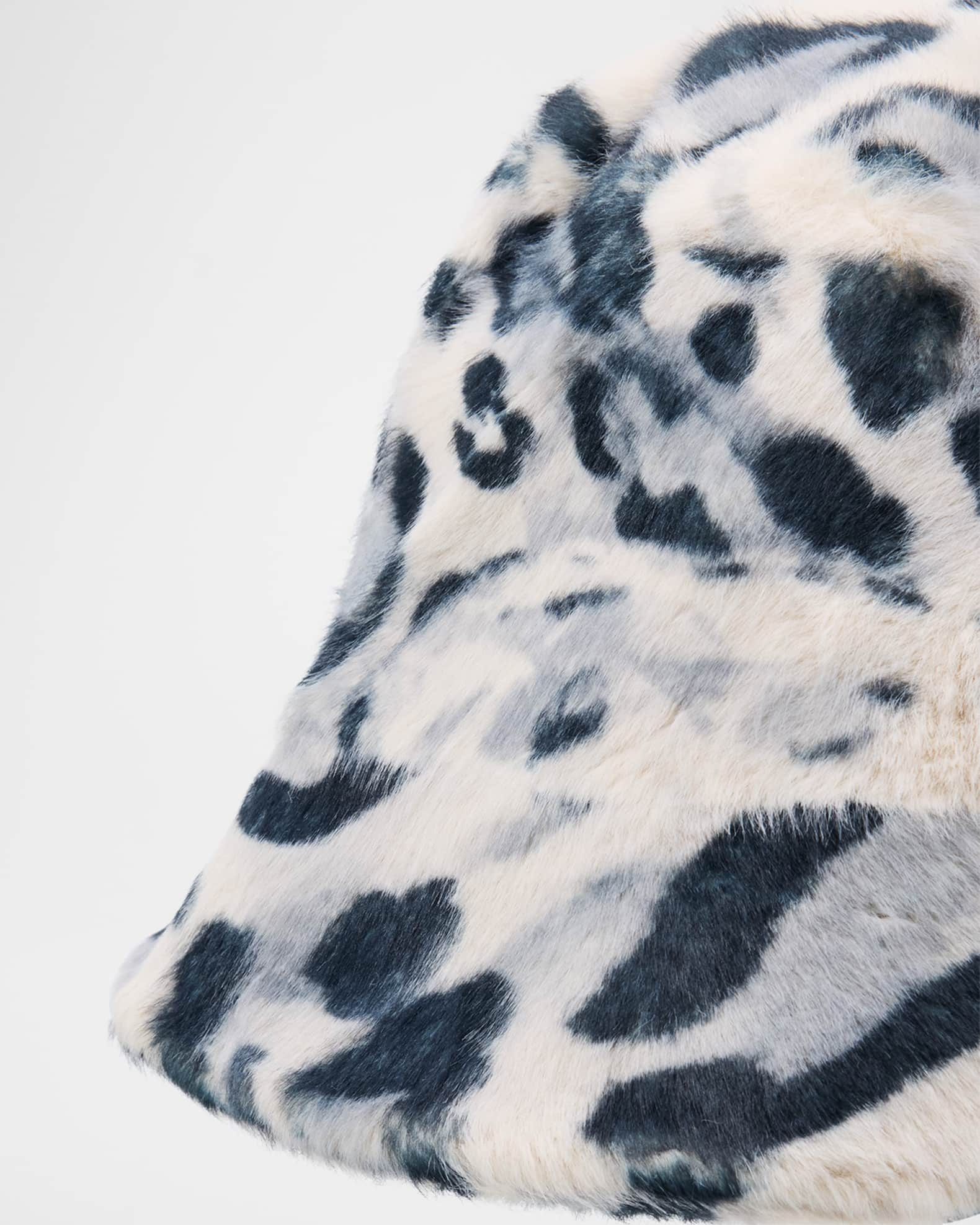 The Snow Leopard Faux Fur Bucket Hat - Thumbnail 2