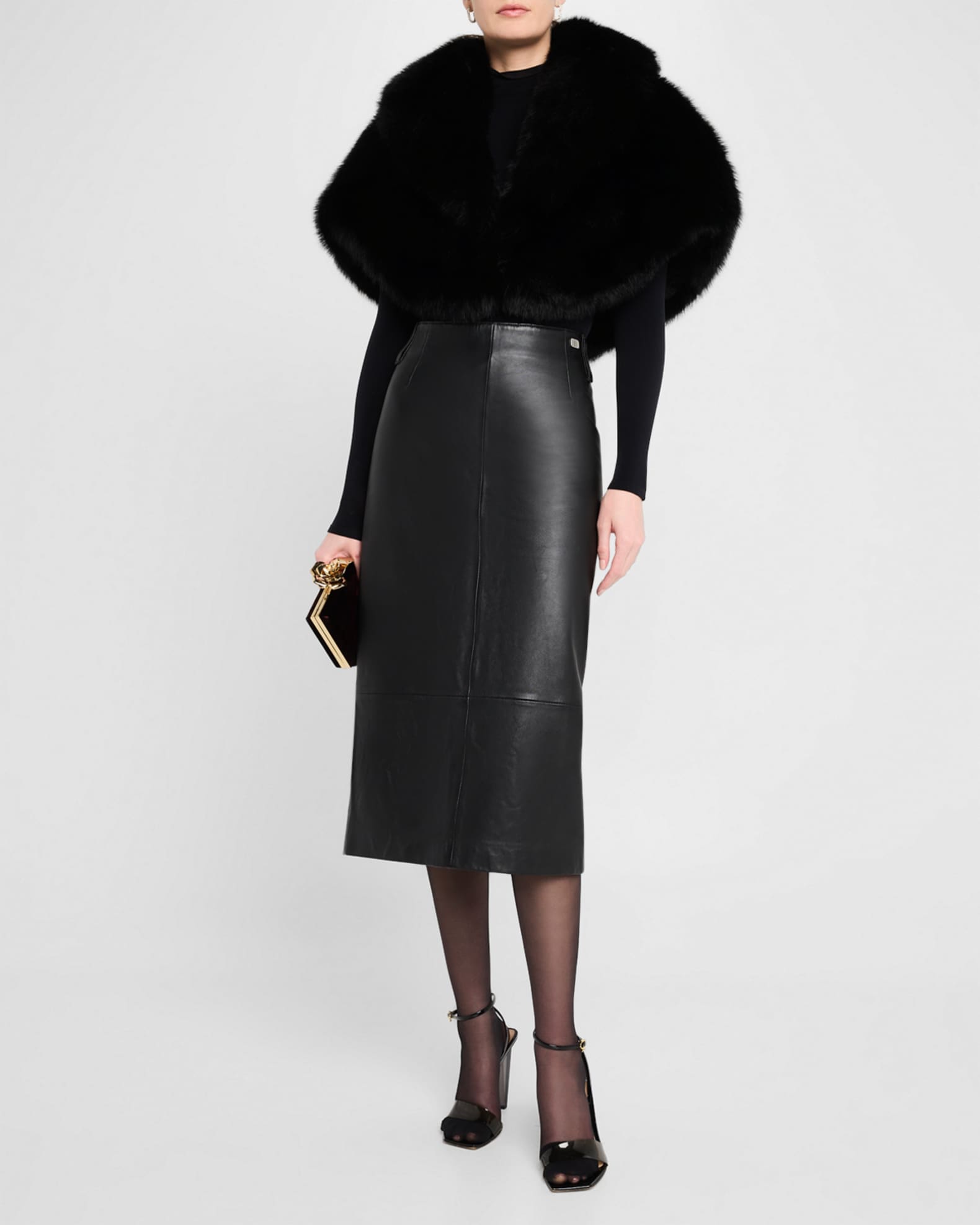 The Adrienne Faux Fur Capelet 1