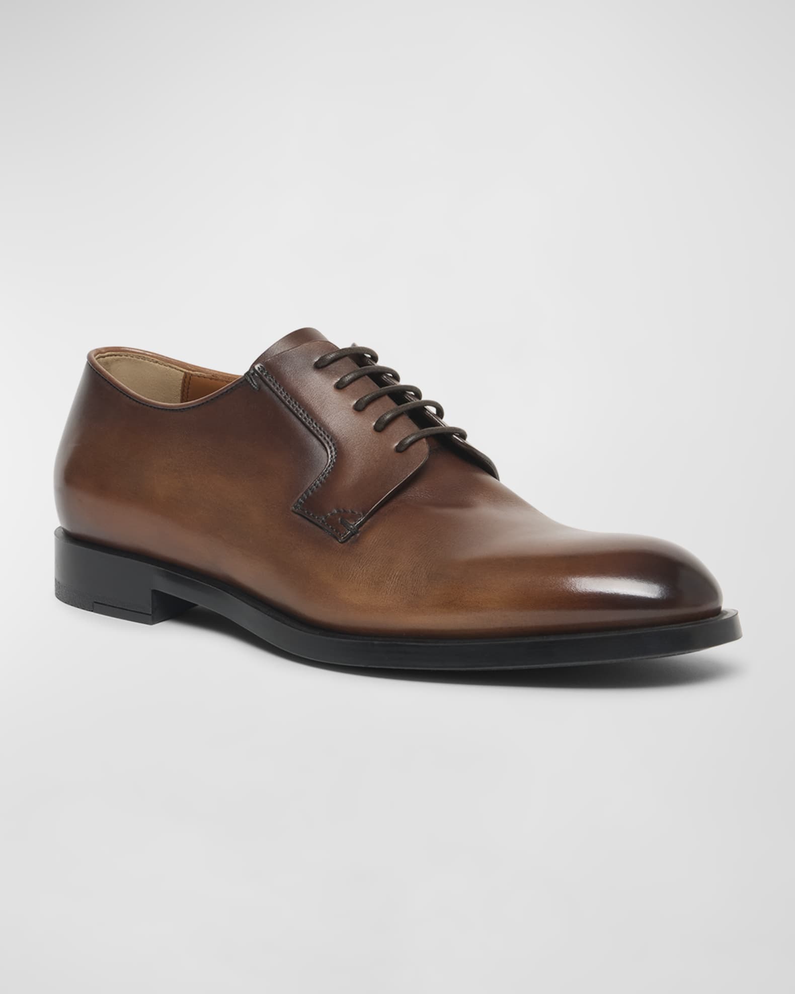 Men's Leather Lace-Up Derby Loafers 1