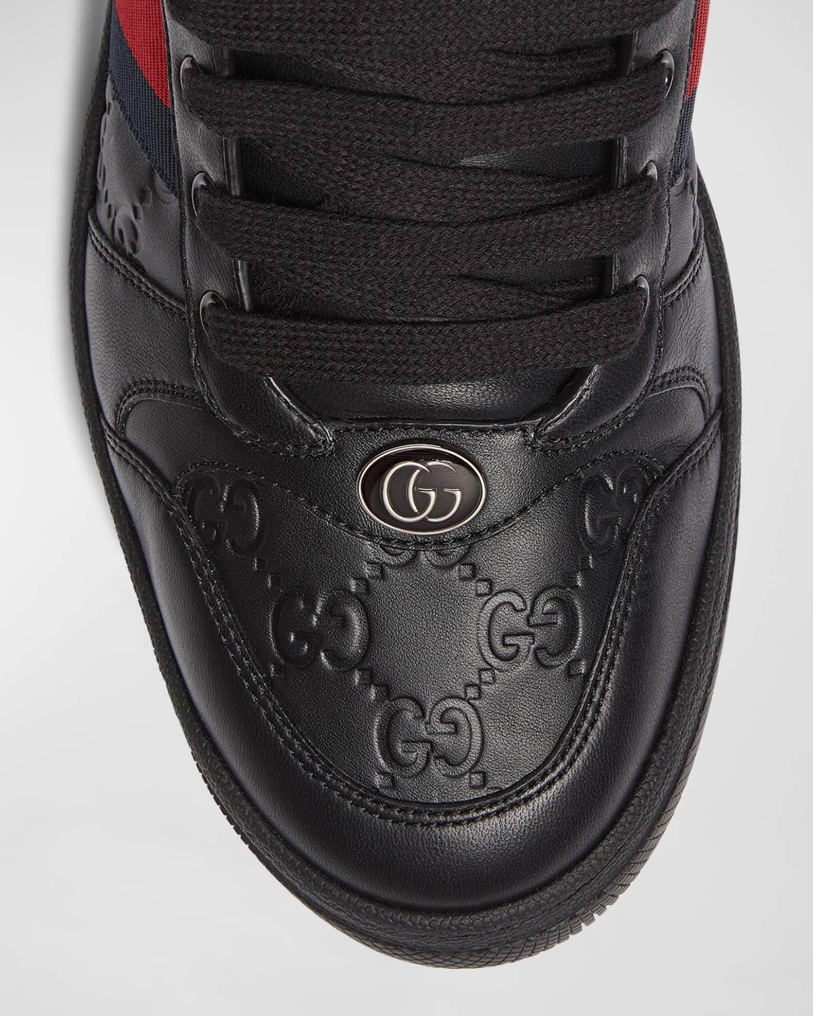スニーカー GG Embossed-logo Leather Sneakers Gucci GG Embossed Leather Sneakers | Saks Fifth Avenue