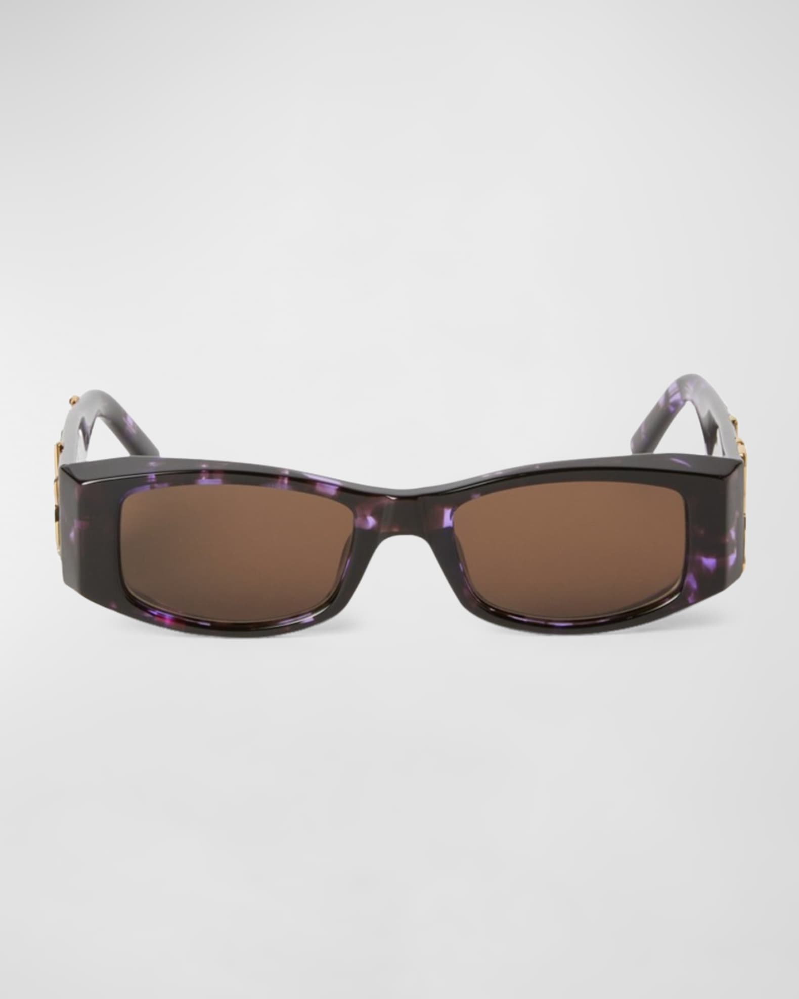 Men's Angel Acetate and Metal Rectangle Sunglasses 1