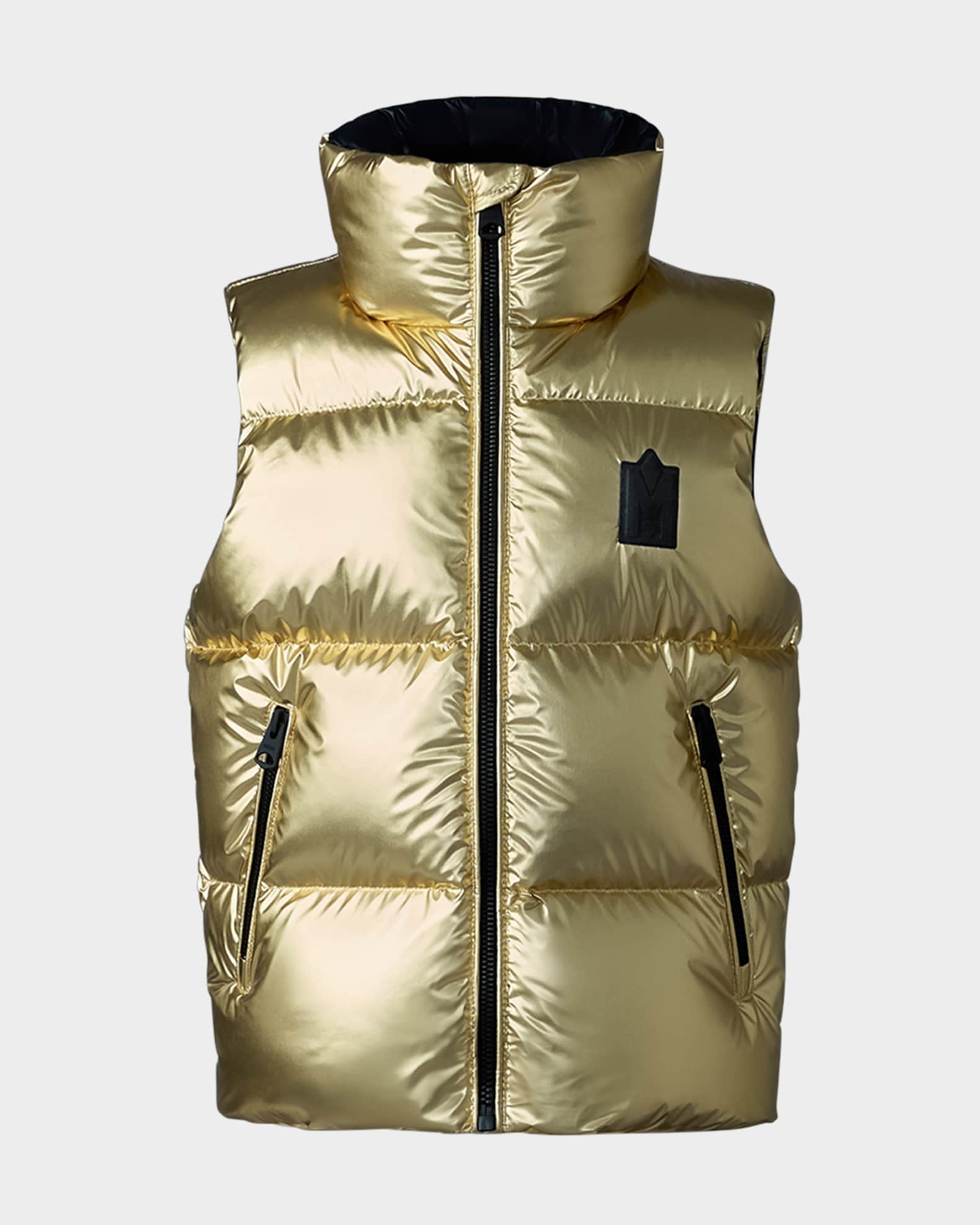 Kid's Charlee Metallic Puffer Vest, Size 8-14 0