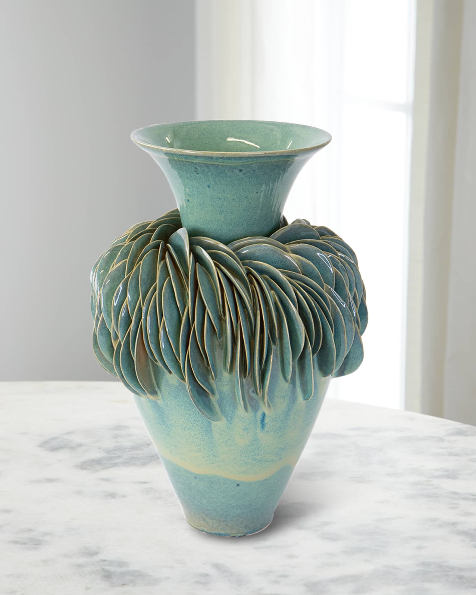 Fractal Stoneware Vase, 14" 1