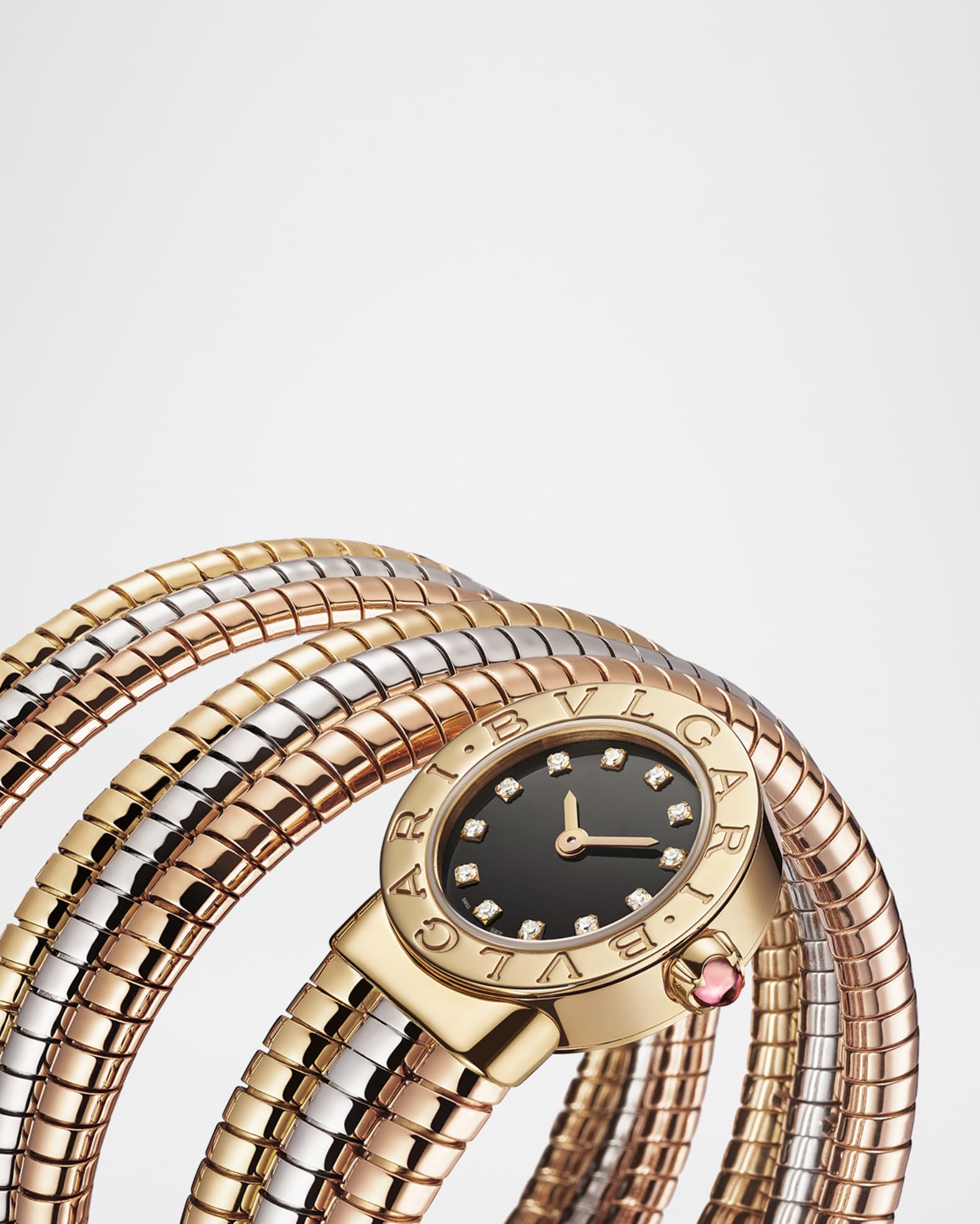Tobugas 21mm 18K Gold Diamond Bracelet Watch 1