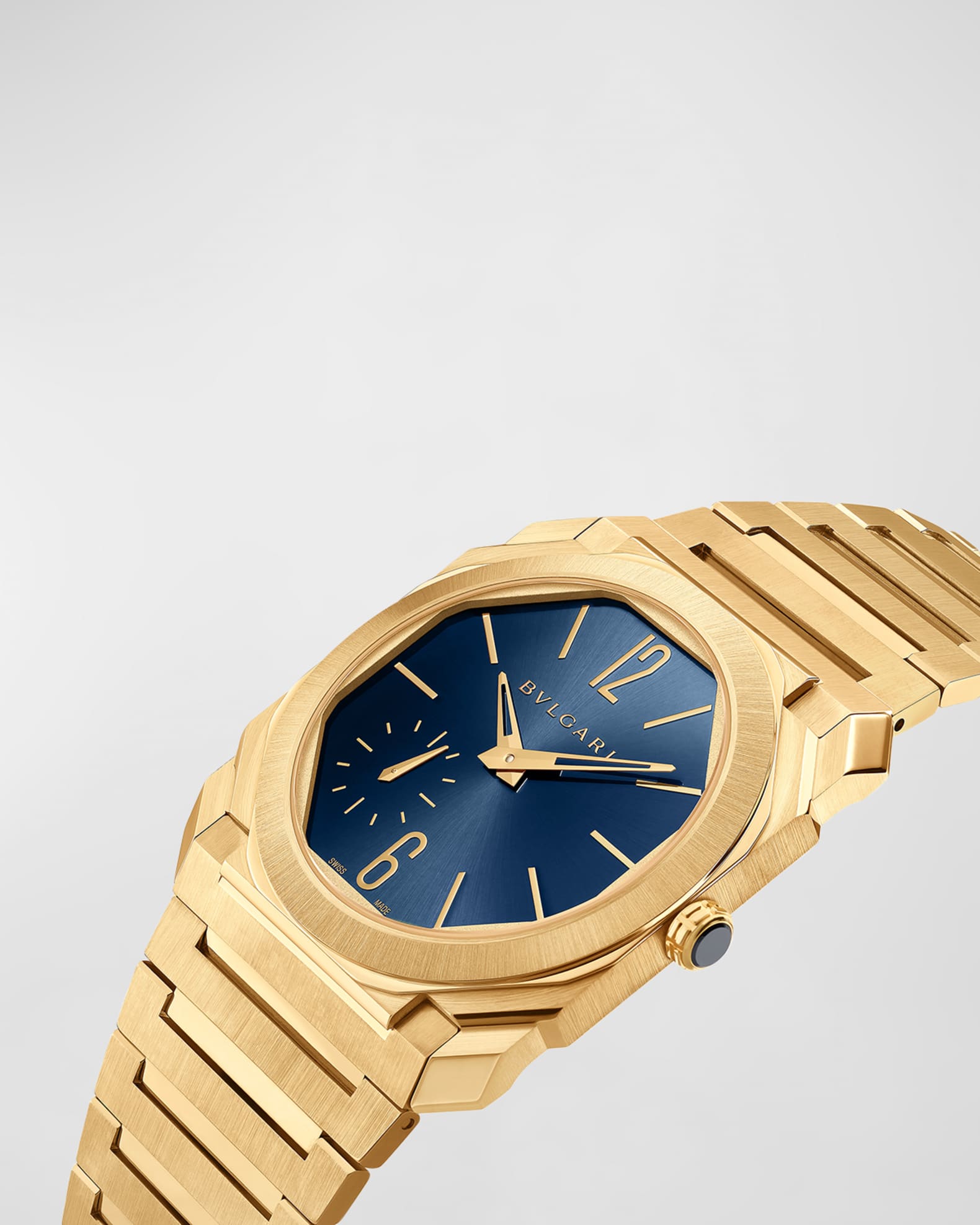 40mm Octo Finissimo Automatic 18K Yellow Gold Watch with Blue Dial  1
