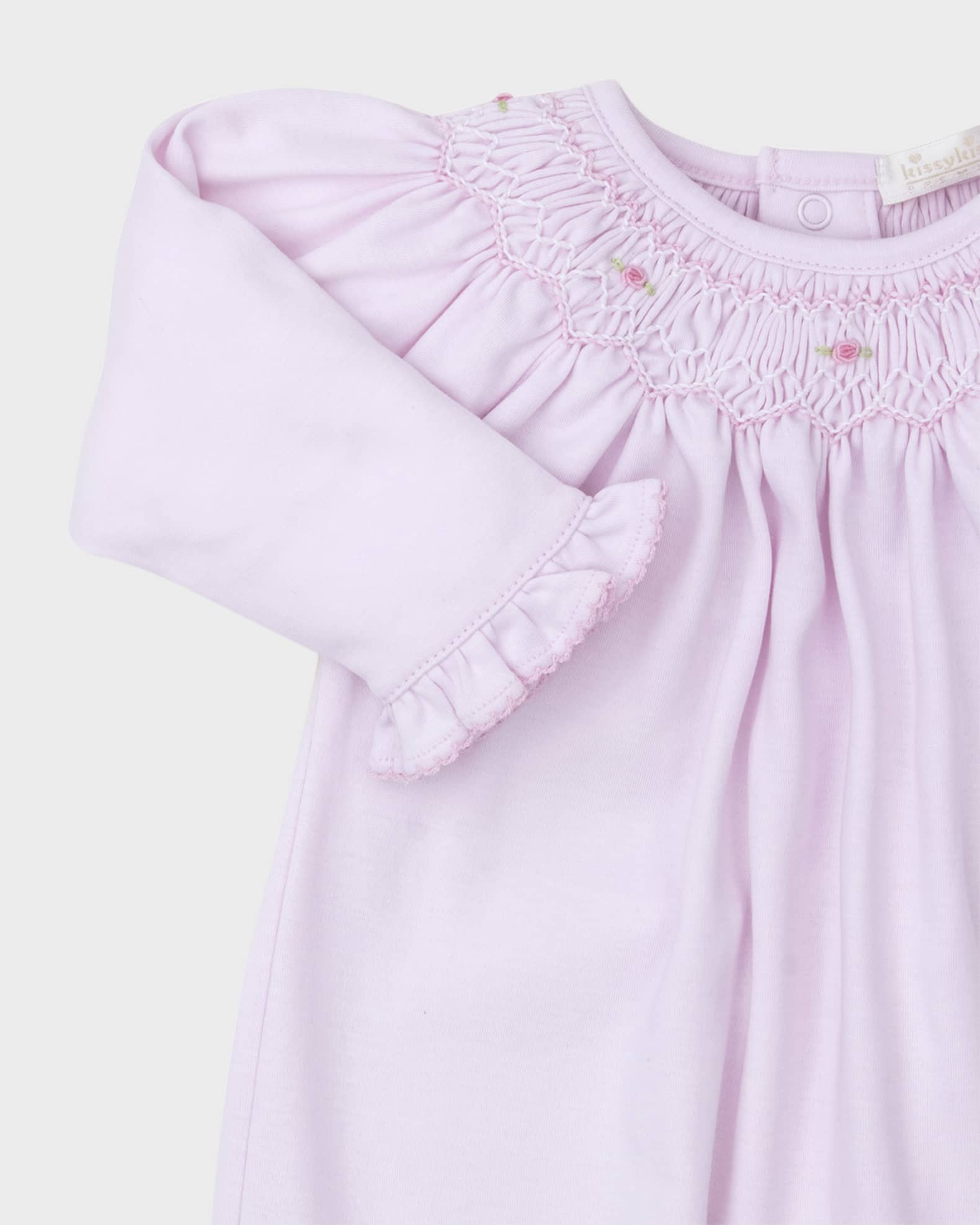 Girl's CLB Hand Smocked Sleep Sack, Size Newborn-S 1